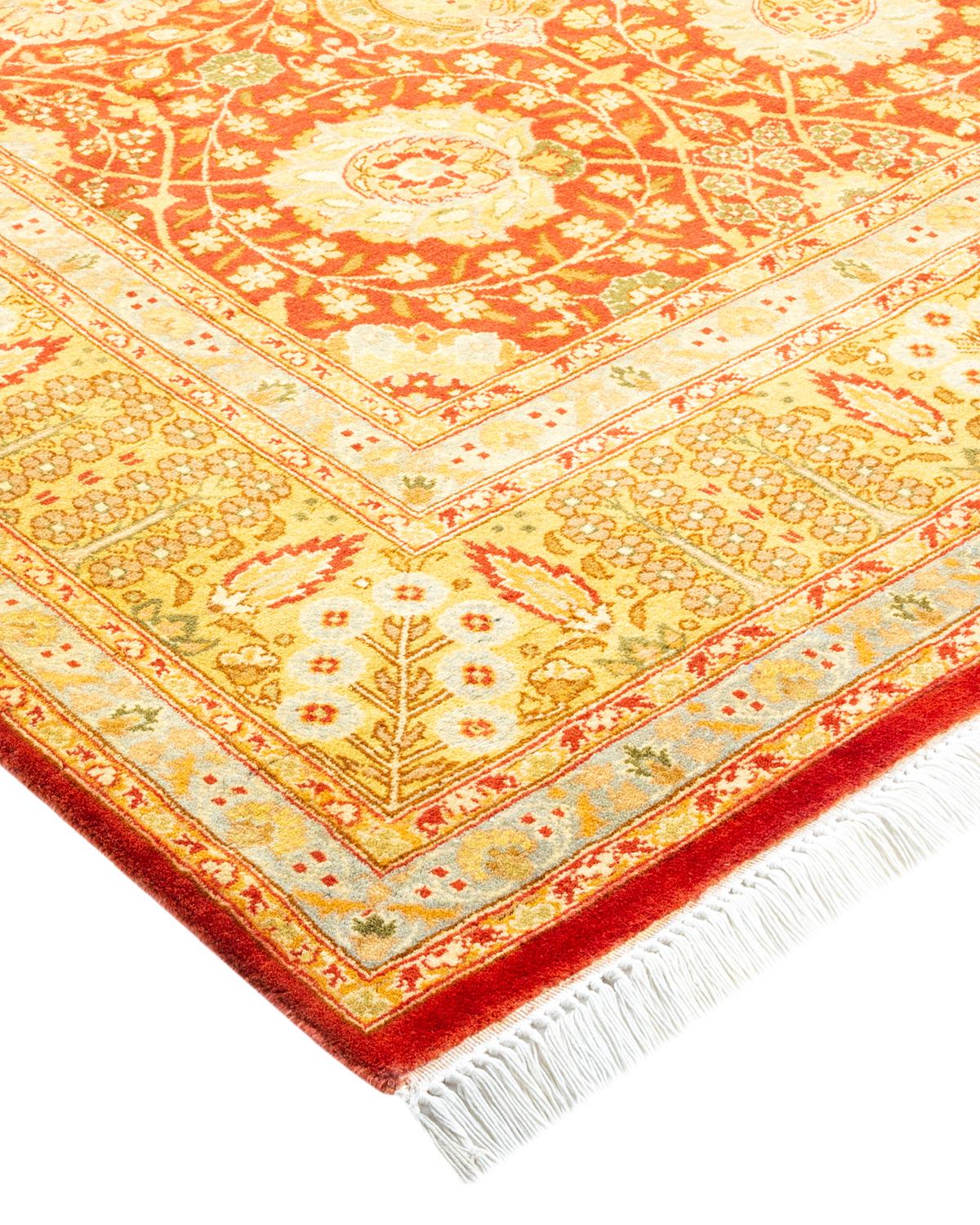 Alfombra Mogul Naranja Tradicional Hand Made, única en su género Lana en venta