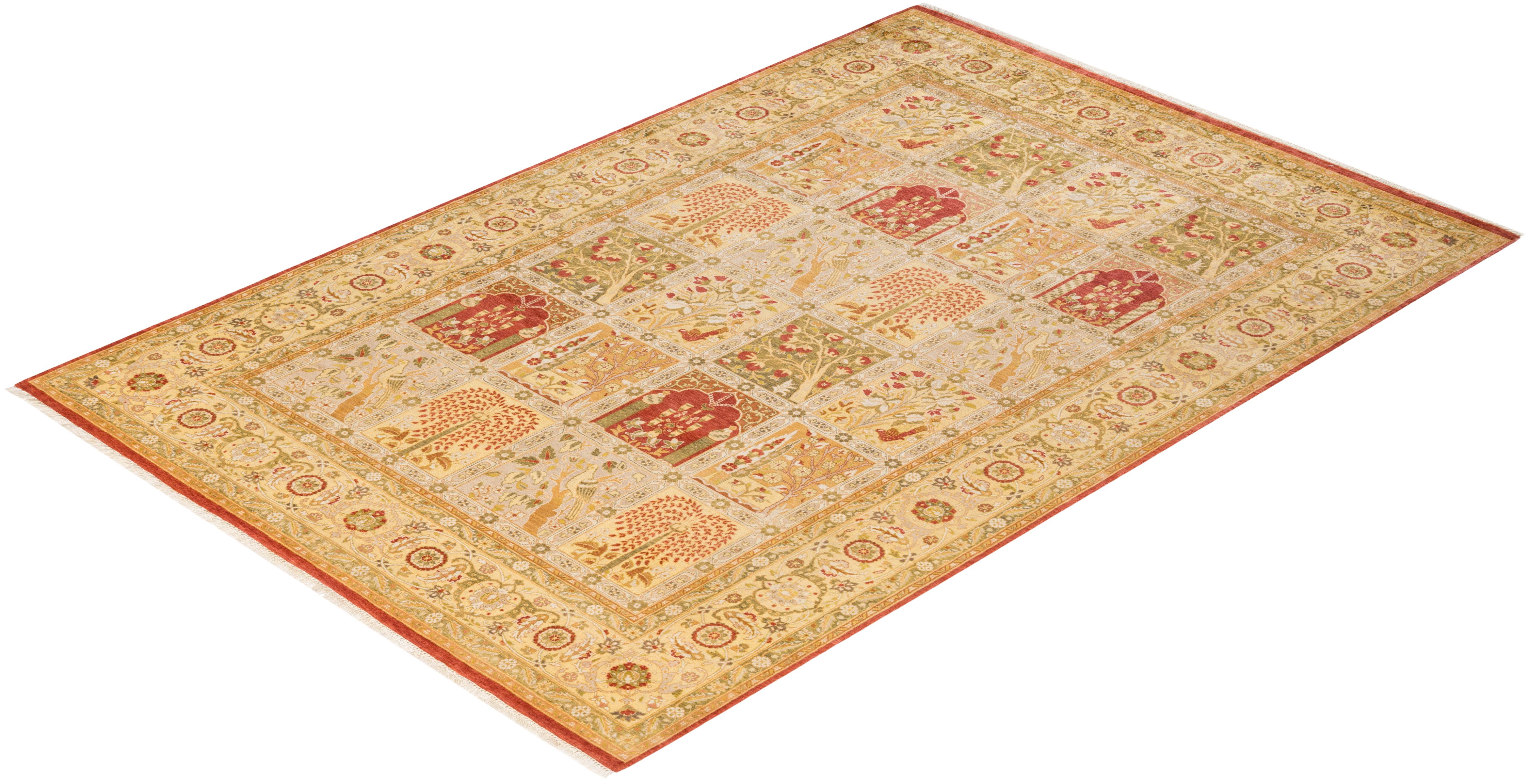 With understated palettes and allover designs, the rugs in the Mogul Collection will bring timeless sophistication to any room. Influenced by a spectrum of Turkish, Indian, and Persian designs, the artisans who handweave these wool rugs imbue