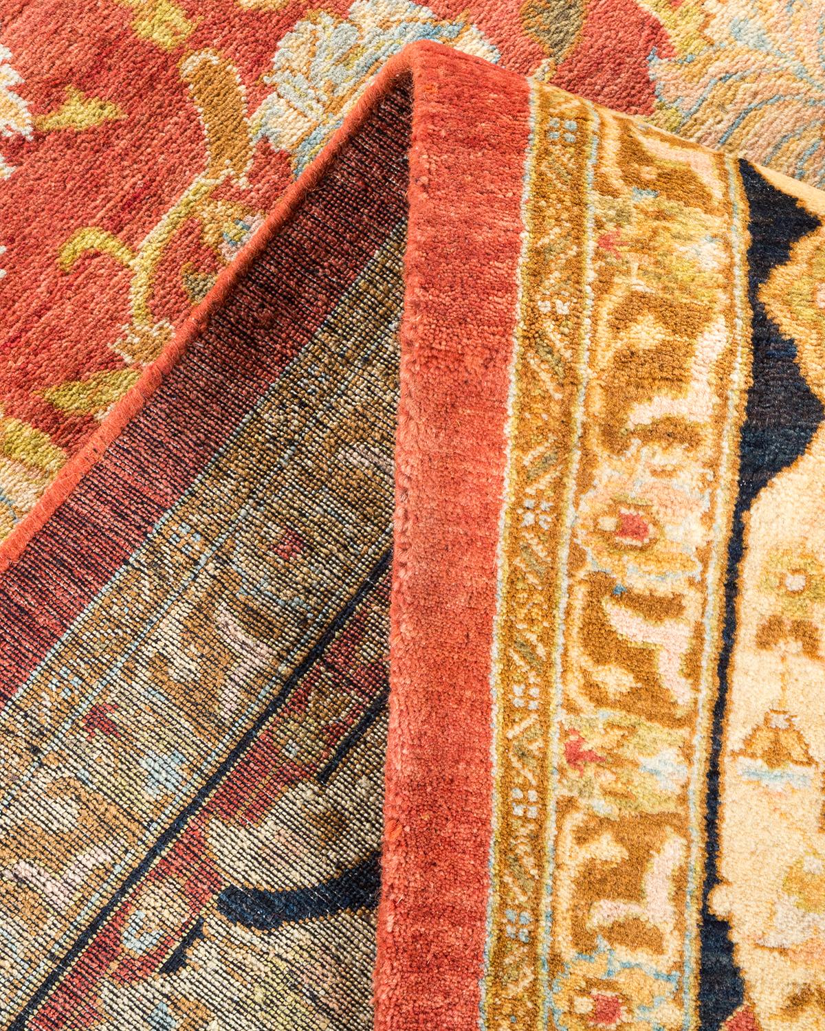 Alfombra Mogul Naranja Tradicional Hand Made, única en su género Pakistaní en venta