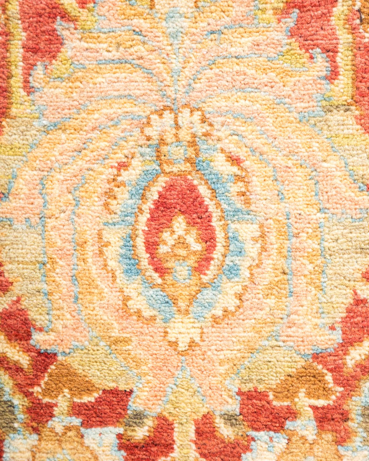 Alfombra Mogul Naranja Tradicional Hand Made, única en su género Siglo XXI y contemporáneo en venta
