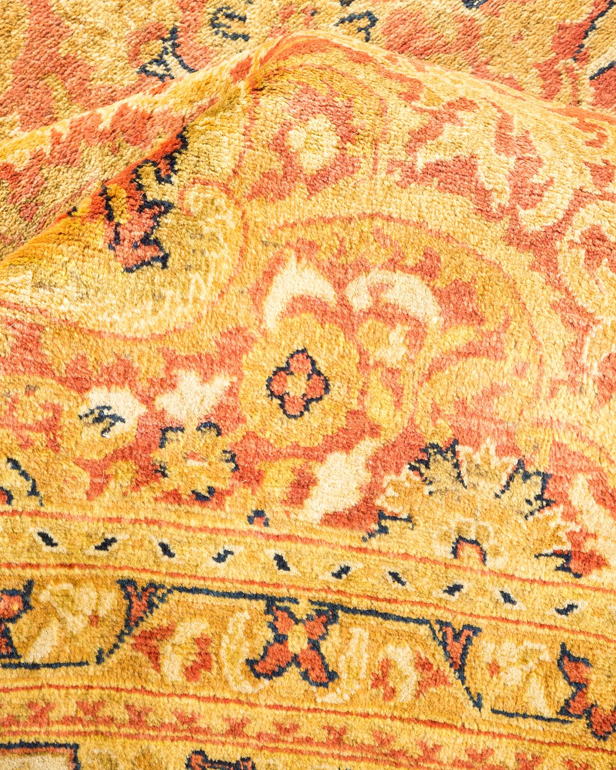 Traditioneller Mogul Orange Teppich, handgefertigt, Unikat (Sonstiges) im Angebot
