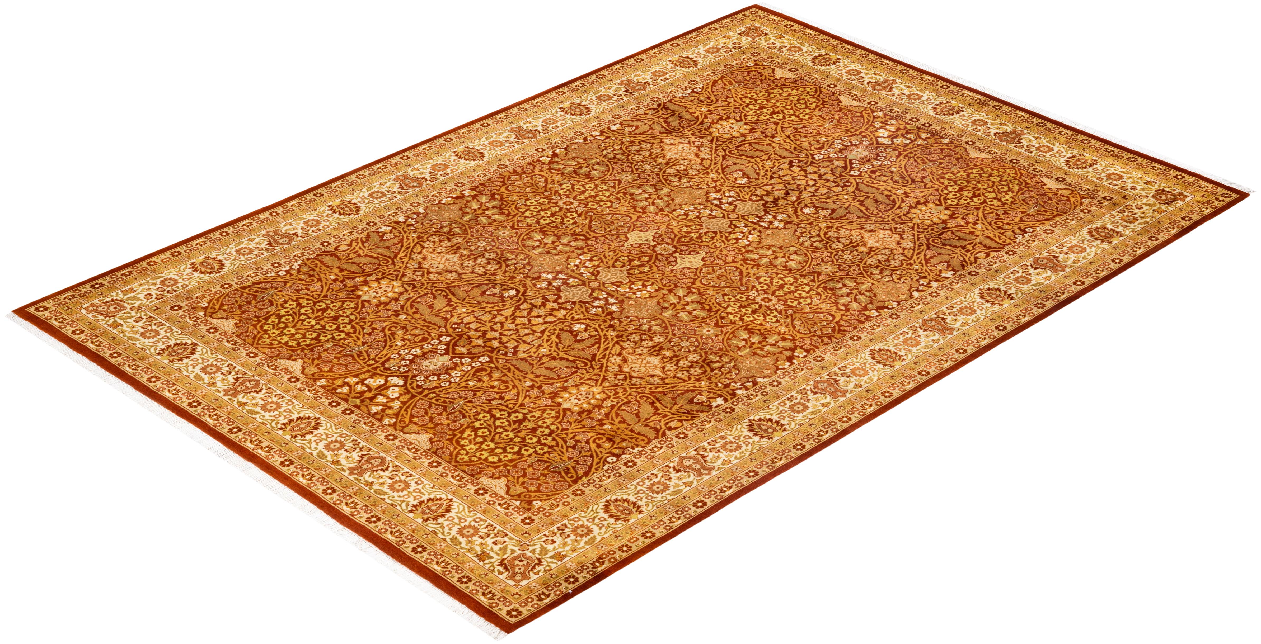 Las alfombras de la colección Mogul, con sus colores discretos y sus diseños en toda la superficie, aportarán una sofisticación atemporal a cualquier habitación. Influenciadas por un espectro de diseños turcos, indios y persas, los artesanos que
