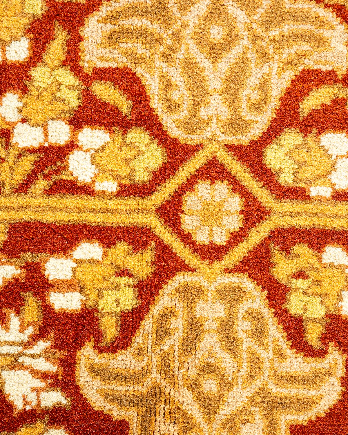 Alfombra Mogul Naranja Tradicional Hand Made Única en su Género Siglo XXI y contemporáneo en venta