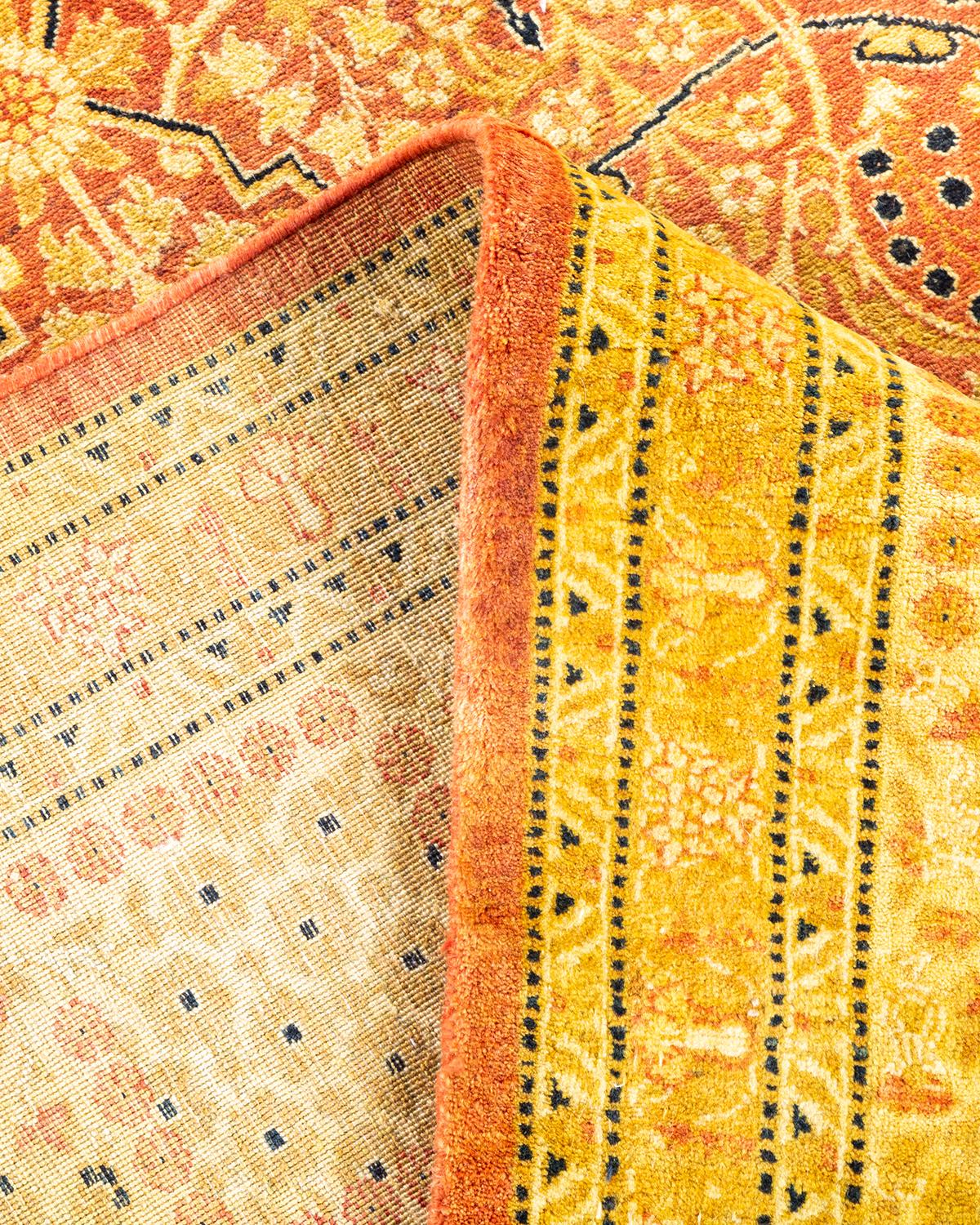 Alfombra Mogul Naranja Tradicional Hand Made Única en su Género Pakistaní en venta
