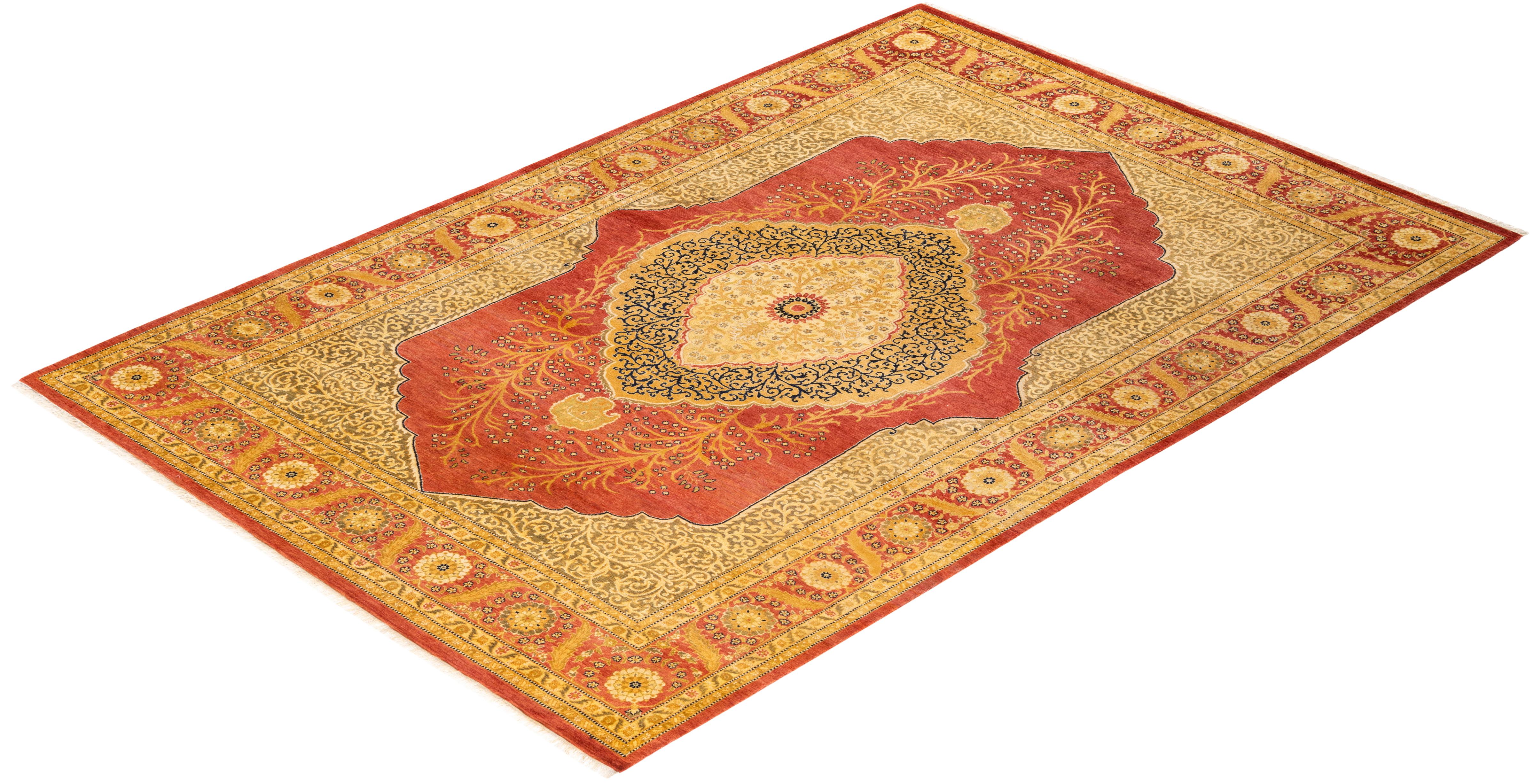 With understated palettes and allover designs, the rugs in the Mogul Collection will bring timeless sophistication to any room. Influenced by a spectrum of Turkish, Indian, and Persian designs, the artisans who handweave these wool rugs imbue