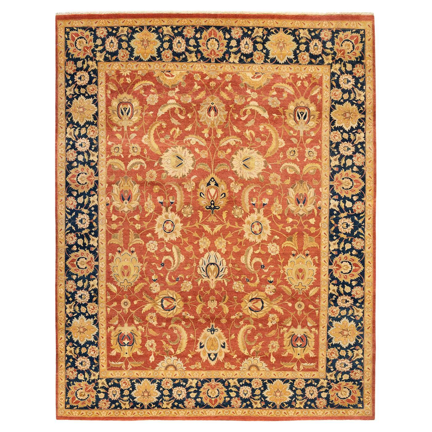 Alfombra Mogul Naranja Tradicional Hand Made Única en su Género