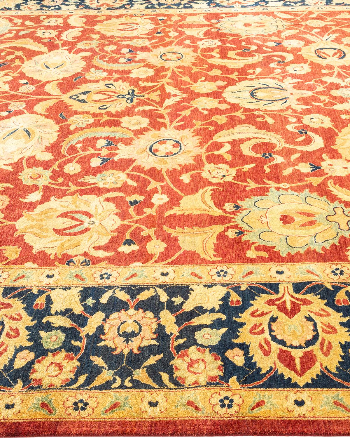 Alfombra tradicional única Hand Made Mogul Naranja en Nuevo estado para la venta en Norwalk, CT