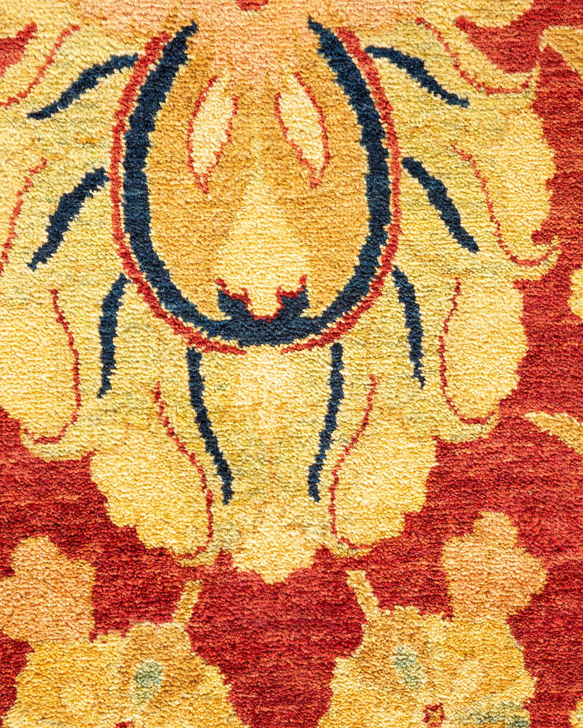 Alfombra tradicional única Hand Made Mogul Naranja Siglo XXI y contemporáneo en venta