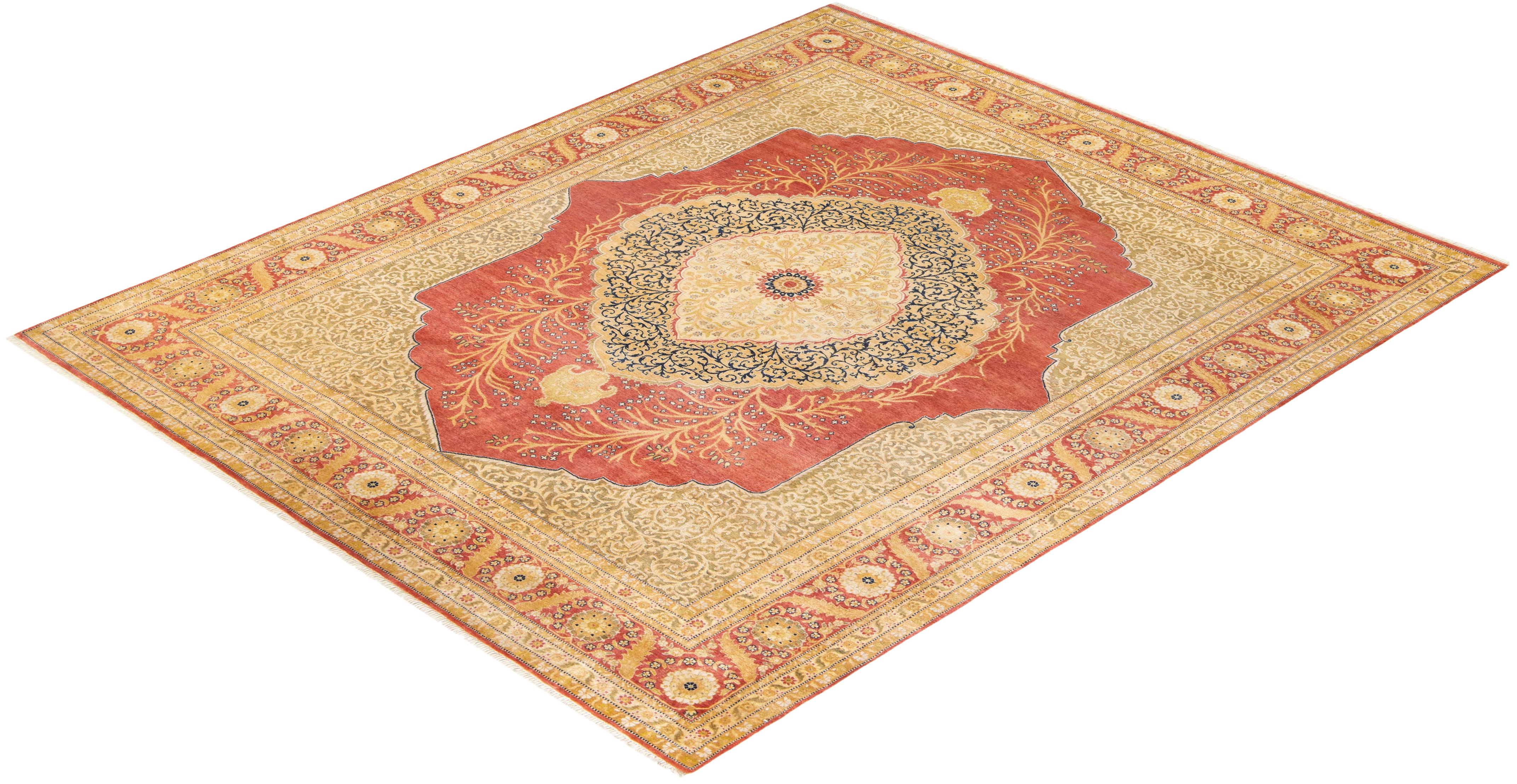 With understated palettes and allover designs, the rugs in the Mogul Collection will bring timeless sophistication to any room. Influenced by a spectrum of Turkish, Indian, and Persian designs, the artisans who handweave these wool rugs imbue