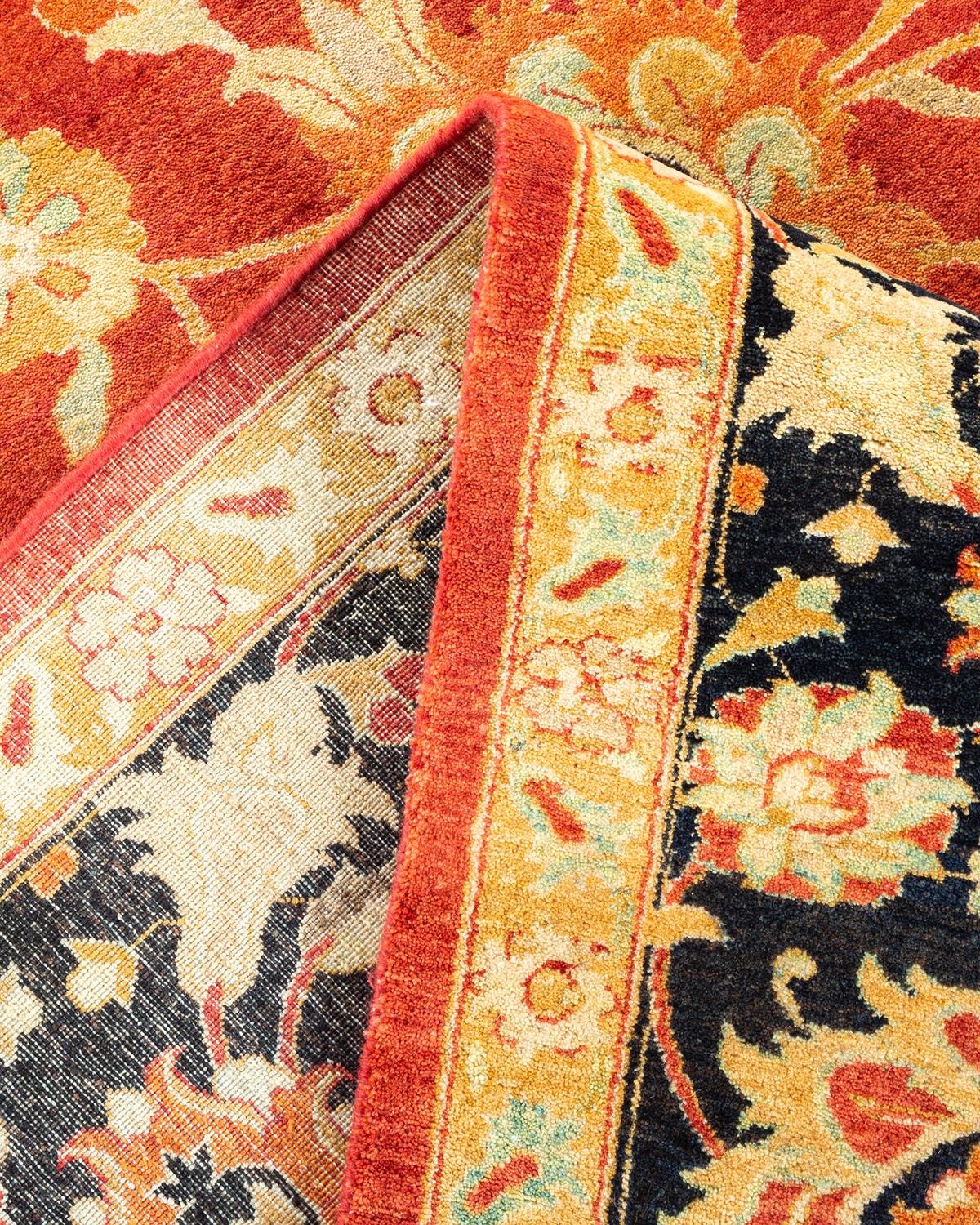 Alfombra Mogul Naranja Tradicional Hand Made, única en su género Pakistaní en venta