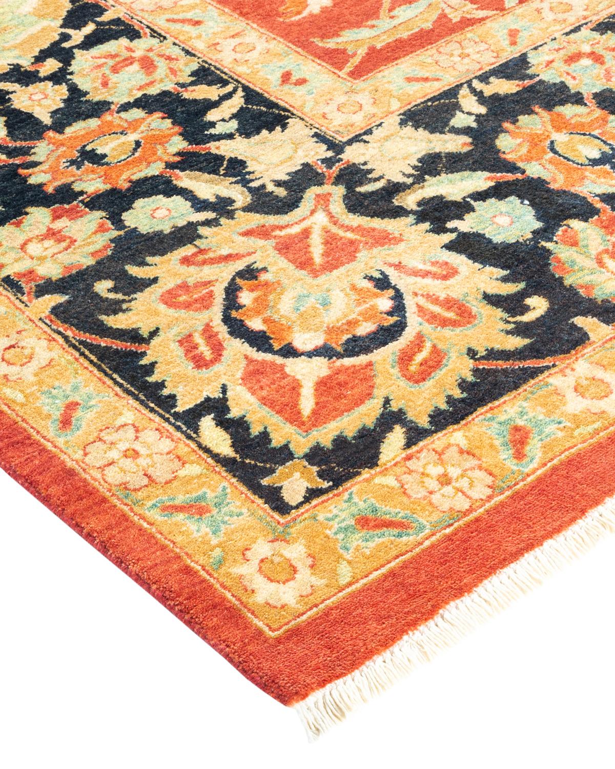 Alfombra Mogul Naranja Tradicional Hand Made, única en su género Lana en venta