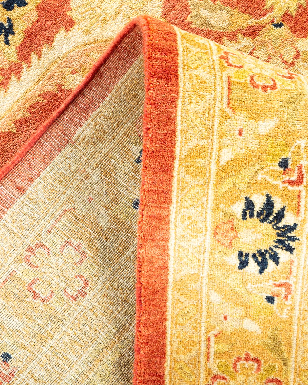Alfombra Mogul Naranja Tradicional Hand Made, única en su género Pakistaní en venta