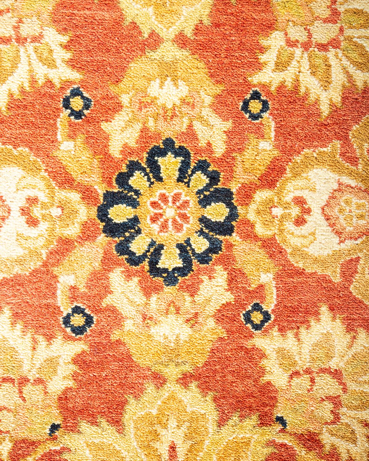 Alfombra Mogul Naranja Tradicional Hand Made, única en su género Siglo XXI y contemporáneo en venta
