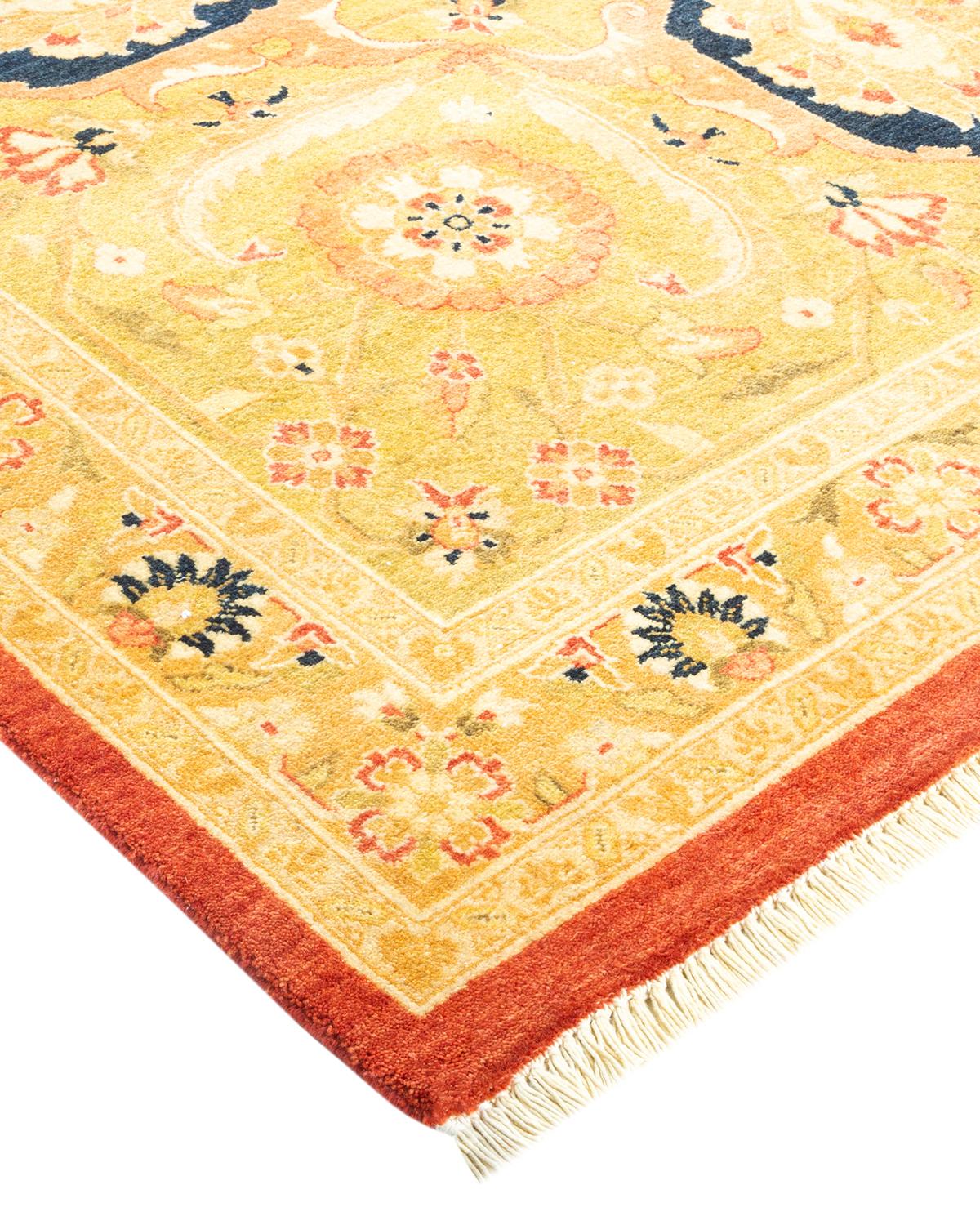 Alfombra Mogul Naranja Tradicional Hand Made, única en su género Lana en venta