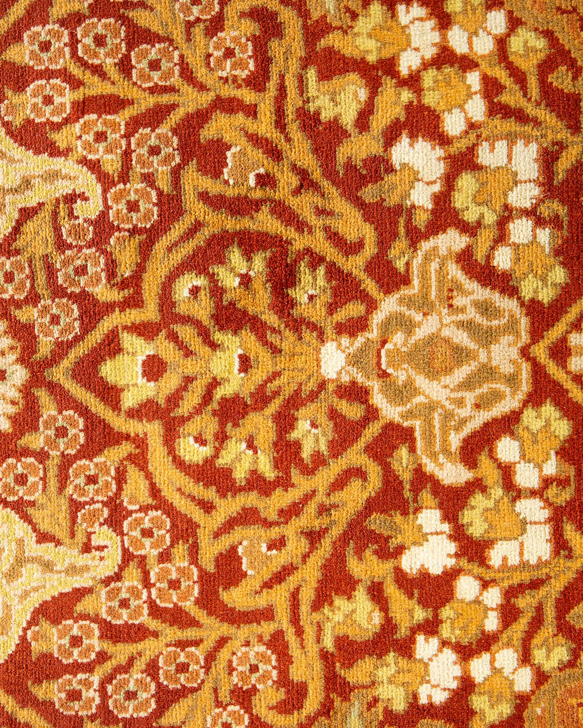 Alfombra Mogul Naranja Tradicional Hand Made Única en su Género Siglo XXI y contemporáneo en venta