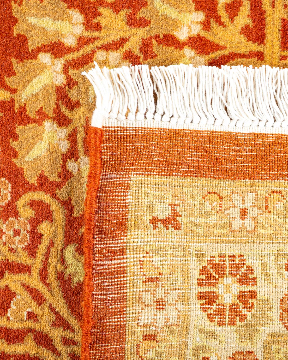 Alfombra tradicional única Hand Made Mogul Naranja Anudado a mano en venta