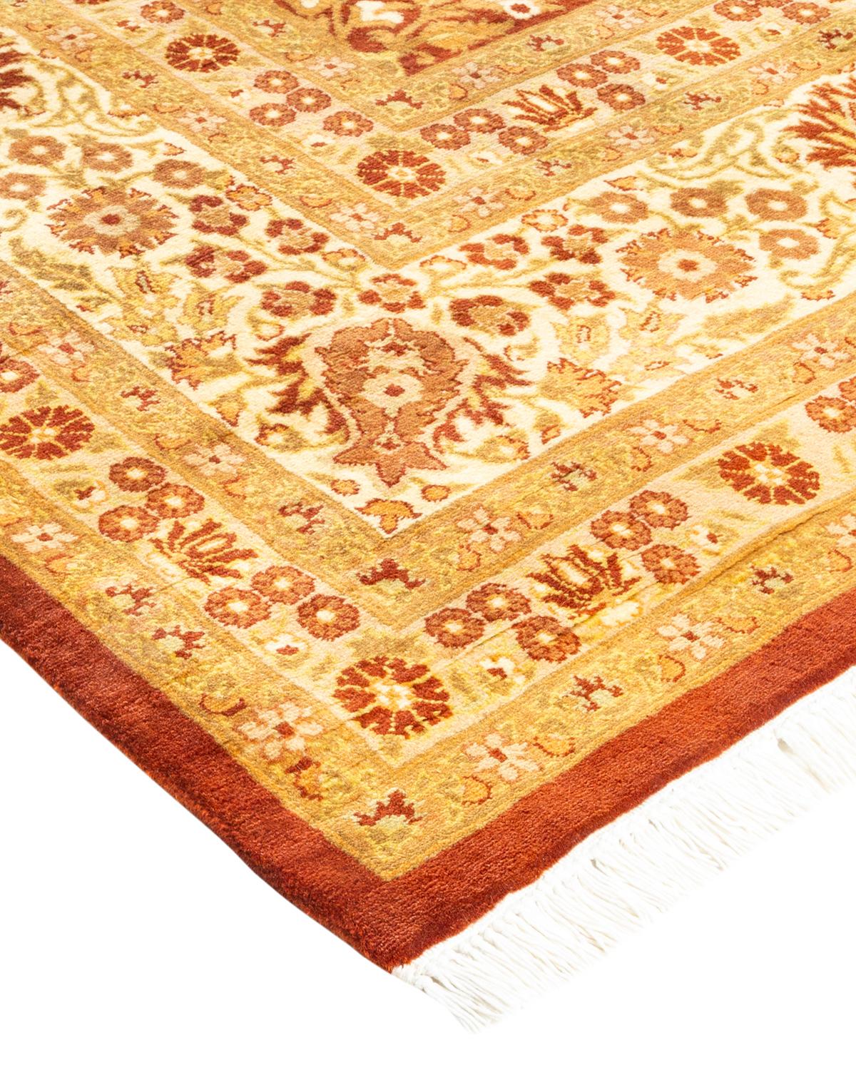 Alfombra tradicional única Hand Made Mogul Naranja Lana en venta