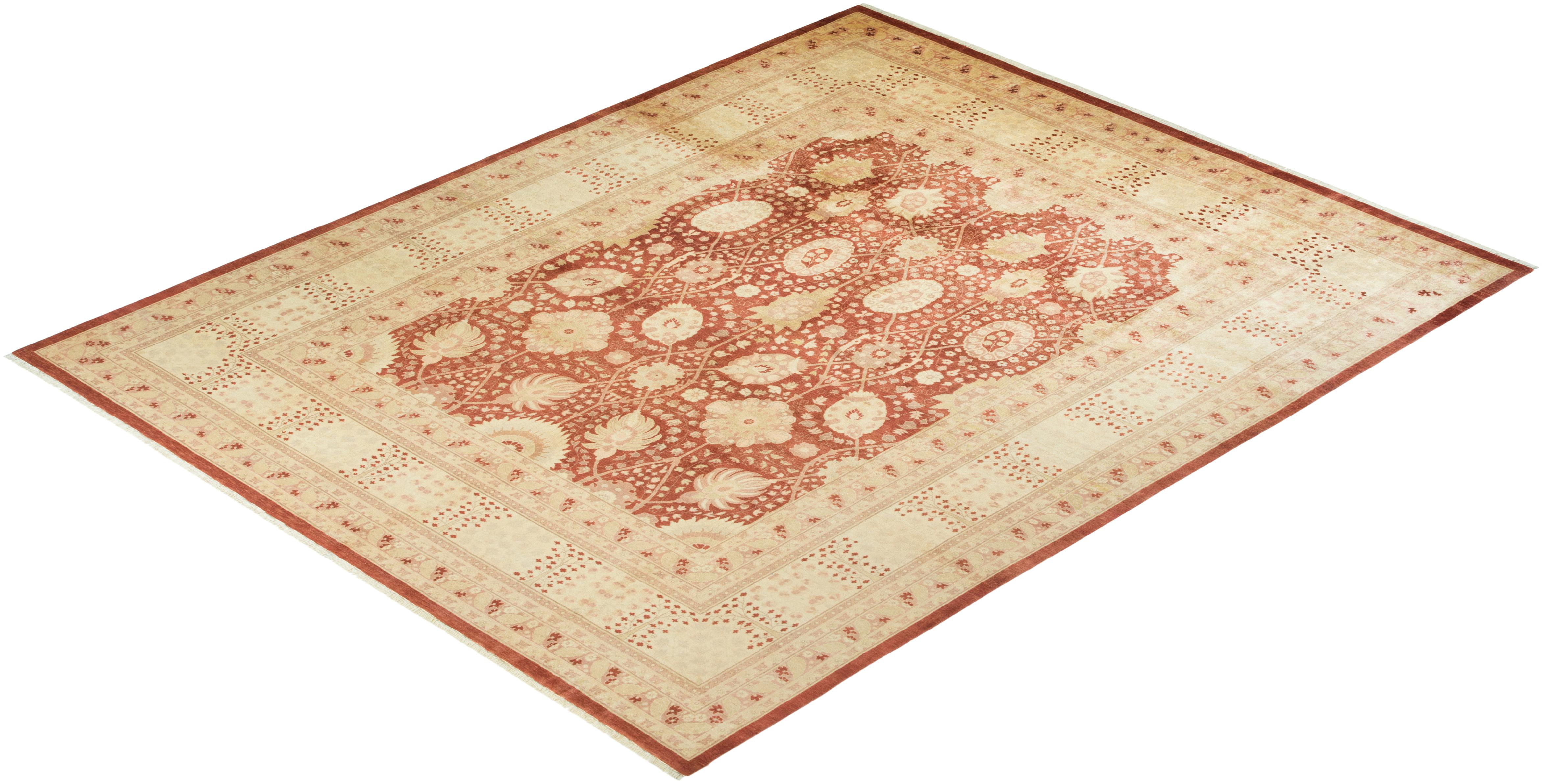 With understated palettes and allover designs, the rugs in the Mogul Collection will bring timeless sophistication to any room. Influenced by a spectrum of Turkish, Indian, and Persian designs, the artisans who handweave these wool rugs imbue