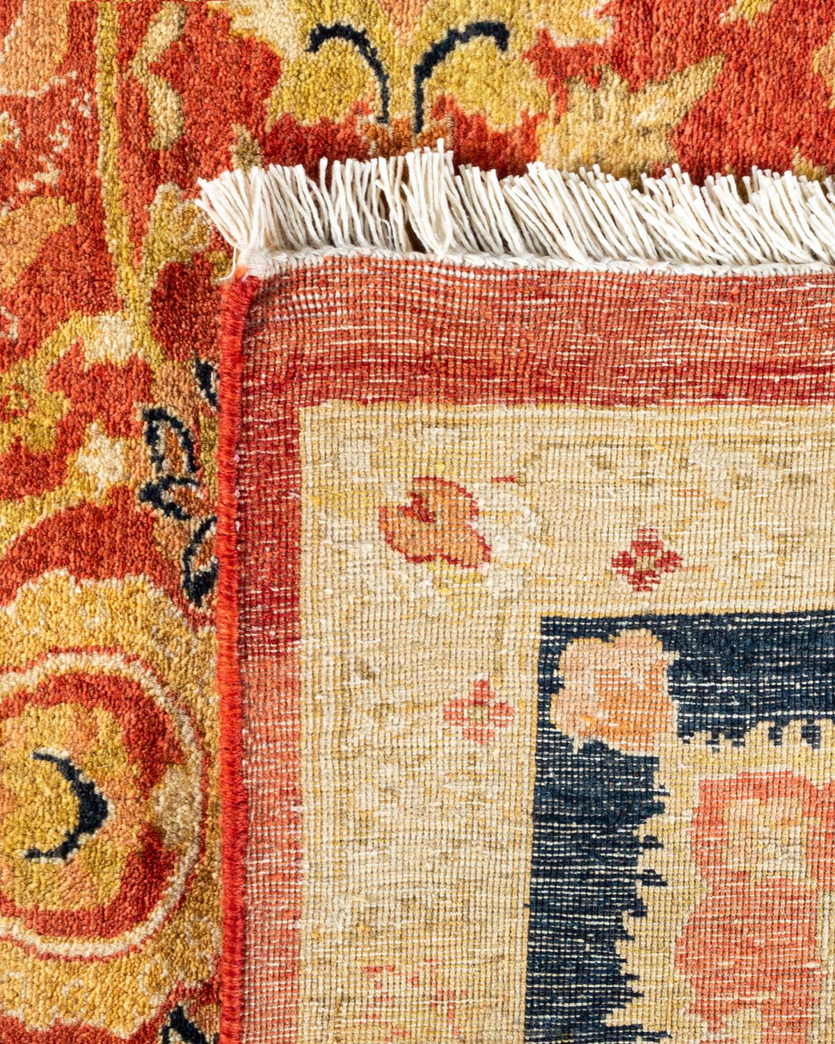 Alfombra Mogul Naranja Tradicional Hand Made Única en su Género Anudado a mano en venta