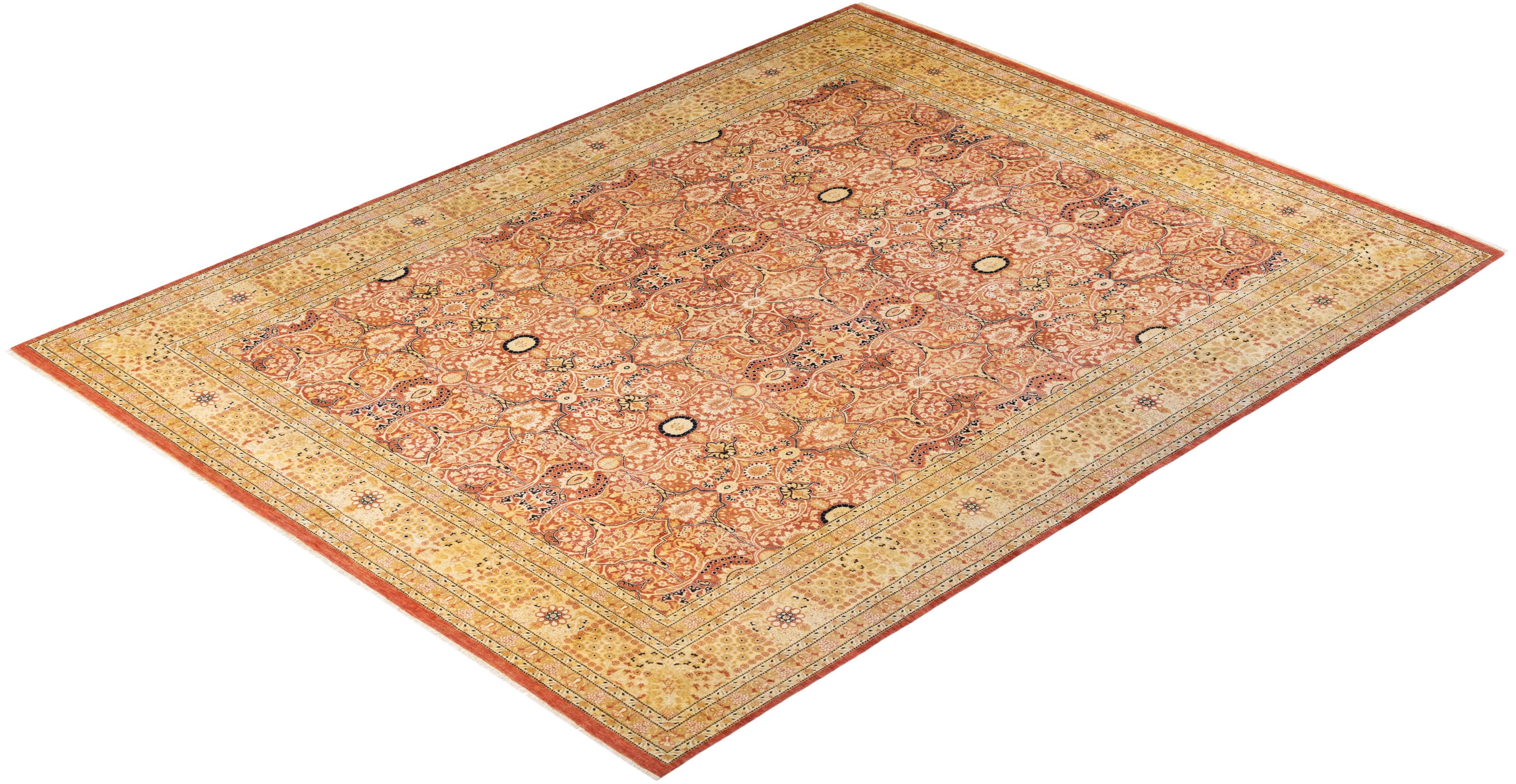 With understated palettes and allover designs, the rugs in the Mogul Collection will bring timeless sophistication to any room. Influenced by a spectrum of Turkish, Indian, and Persian designs, the artisans who handweave these wool rugs imbue
