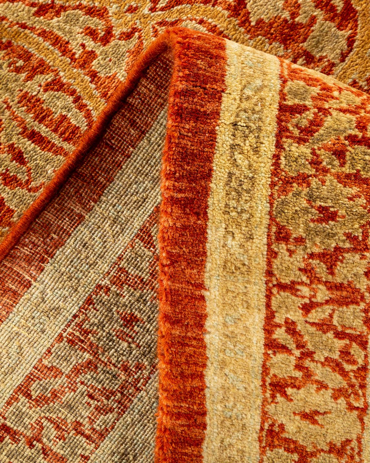 Alfombra Mogul Naranja Tradicional Hand Made Única en su Género Anudado a mano en venta