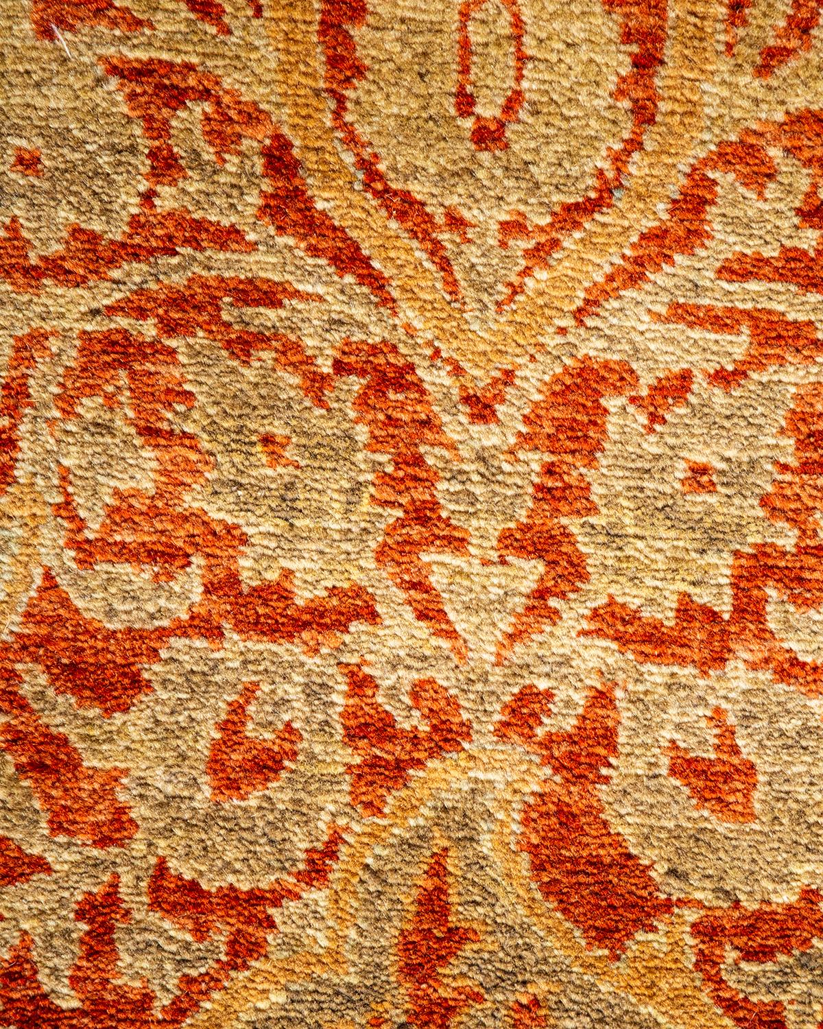 Alfombra Mogul Naranja Tradicional Hand Made Única en su Género Lana en venta