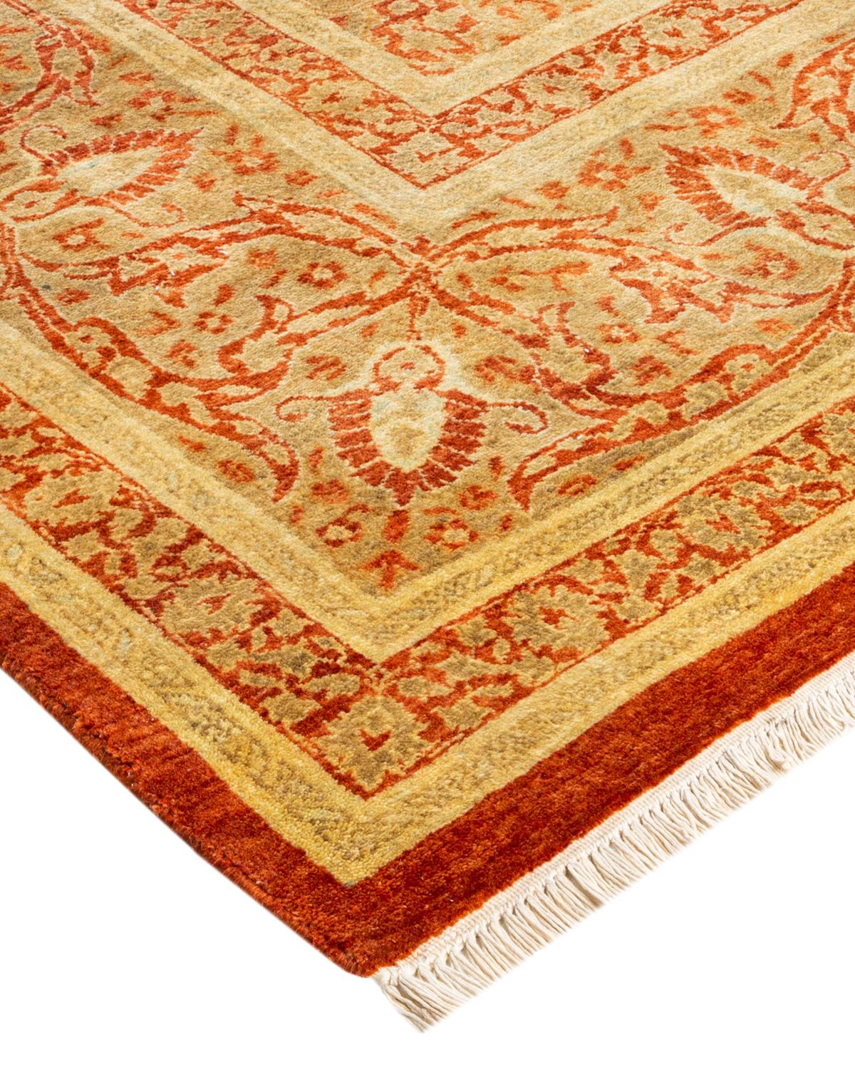 Alfombra Mogul Naranja Tradicional Hand Made Única en su Género en venta 1