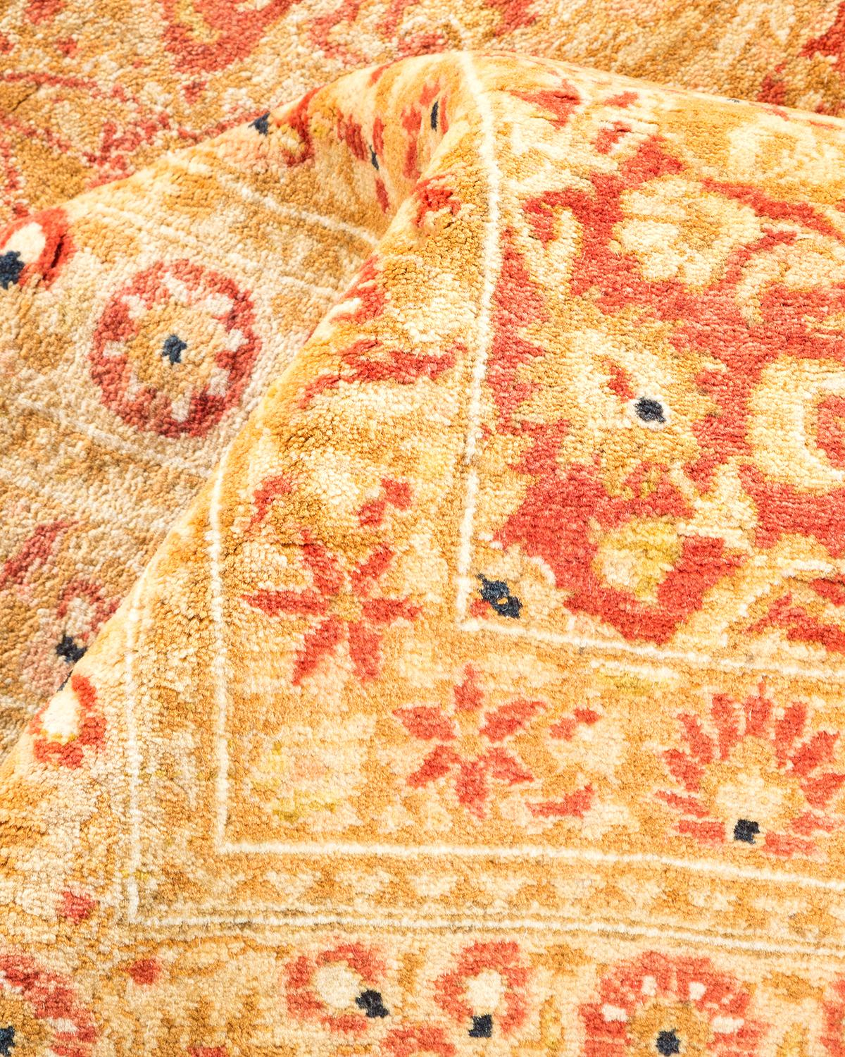 Traditioneller Mogul Orange Teppich, handgefertigt, Unikat (Sonstiges) im Angebot