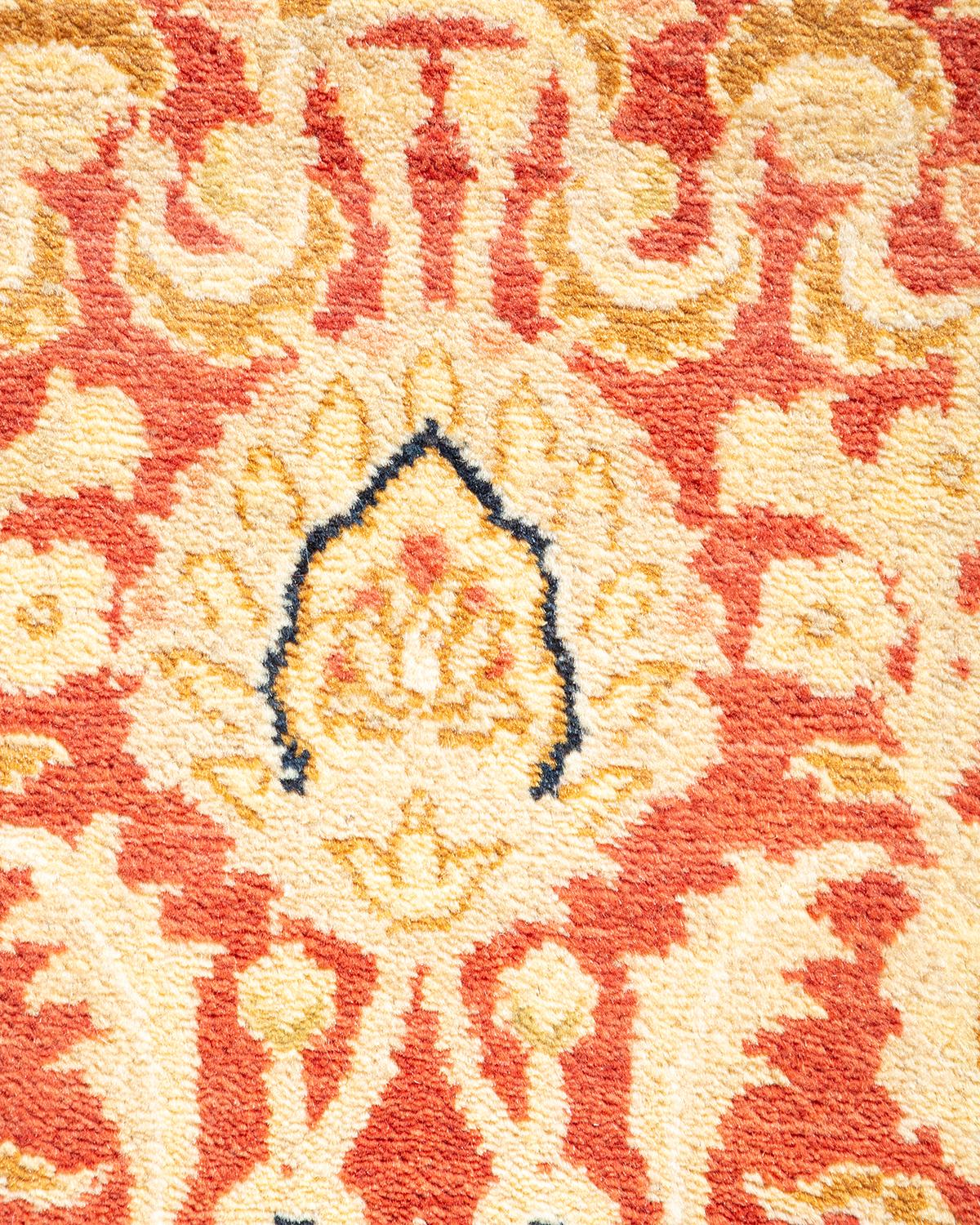 Alfombra Mogul Naranja Tradicional Hand Made Única en su Género Siglo XXI y contemporáneo en venta
