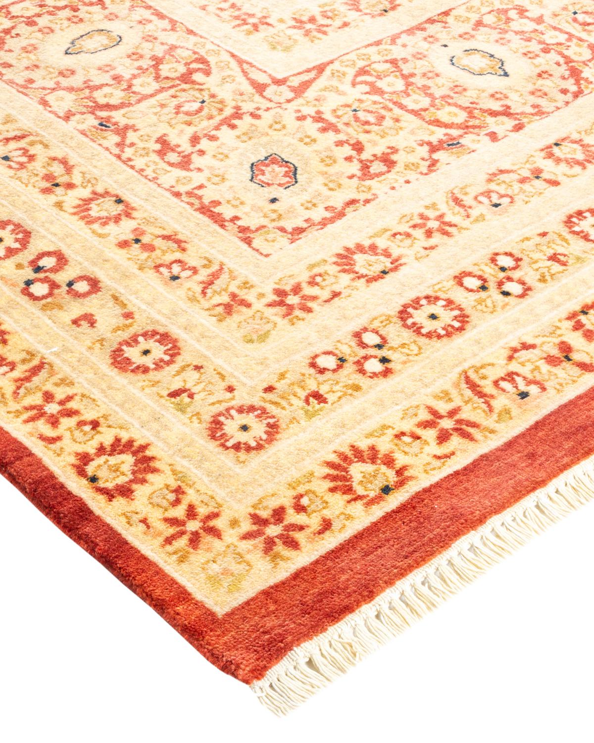 Alfombra Mogul Naranja Tradicional Hand Made Única en su Género Lana en venta