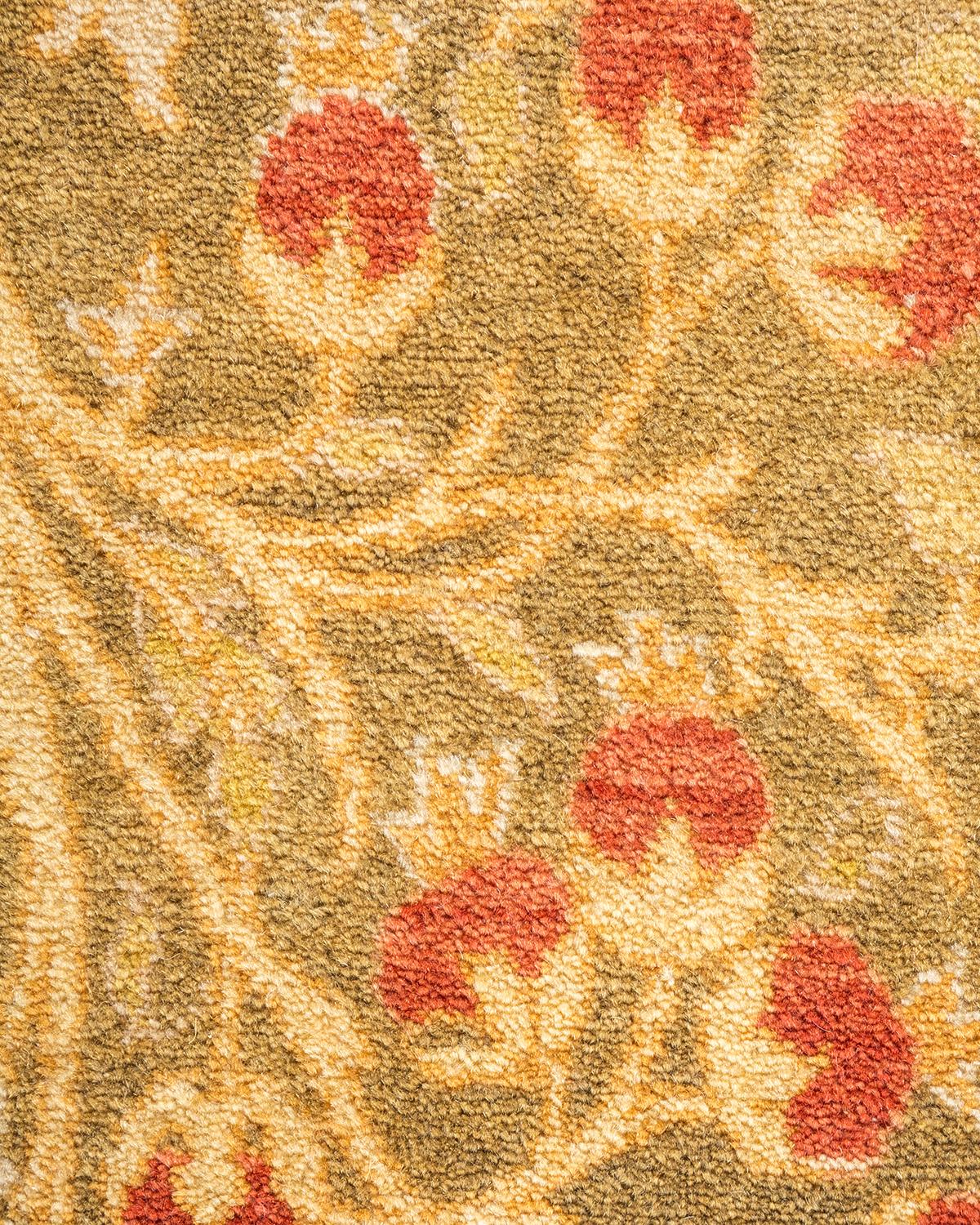 Alfombra Mogul Naranja Tradicional Hand Made Única en su Género Siglo XXI y contemporáneo en venta