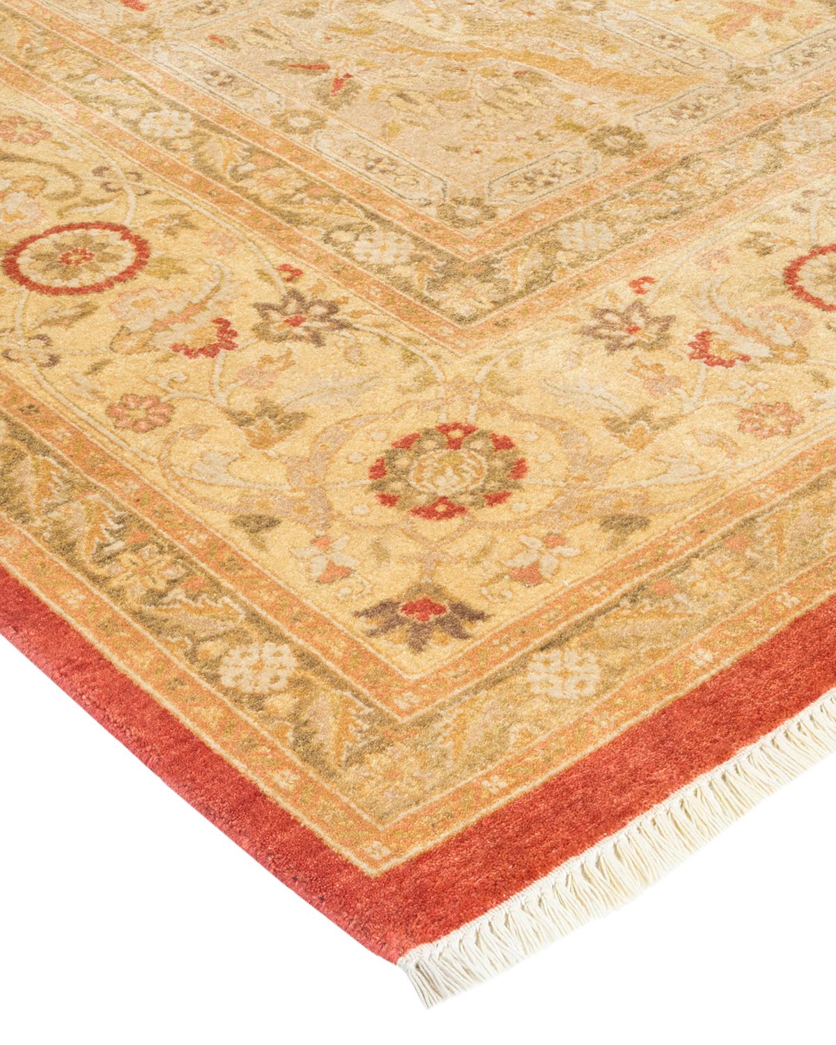 Alfombra Mogul Naranja Tradicional Hand Made Única en su Género Lana en venta