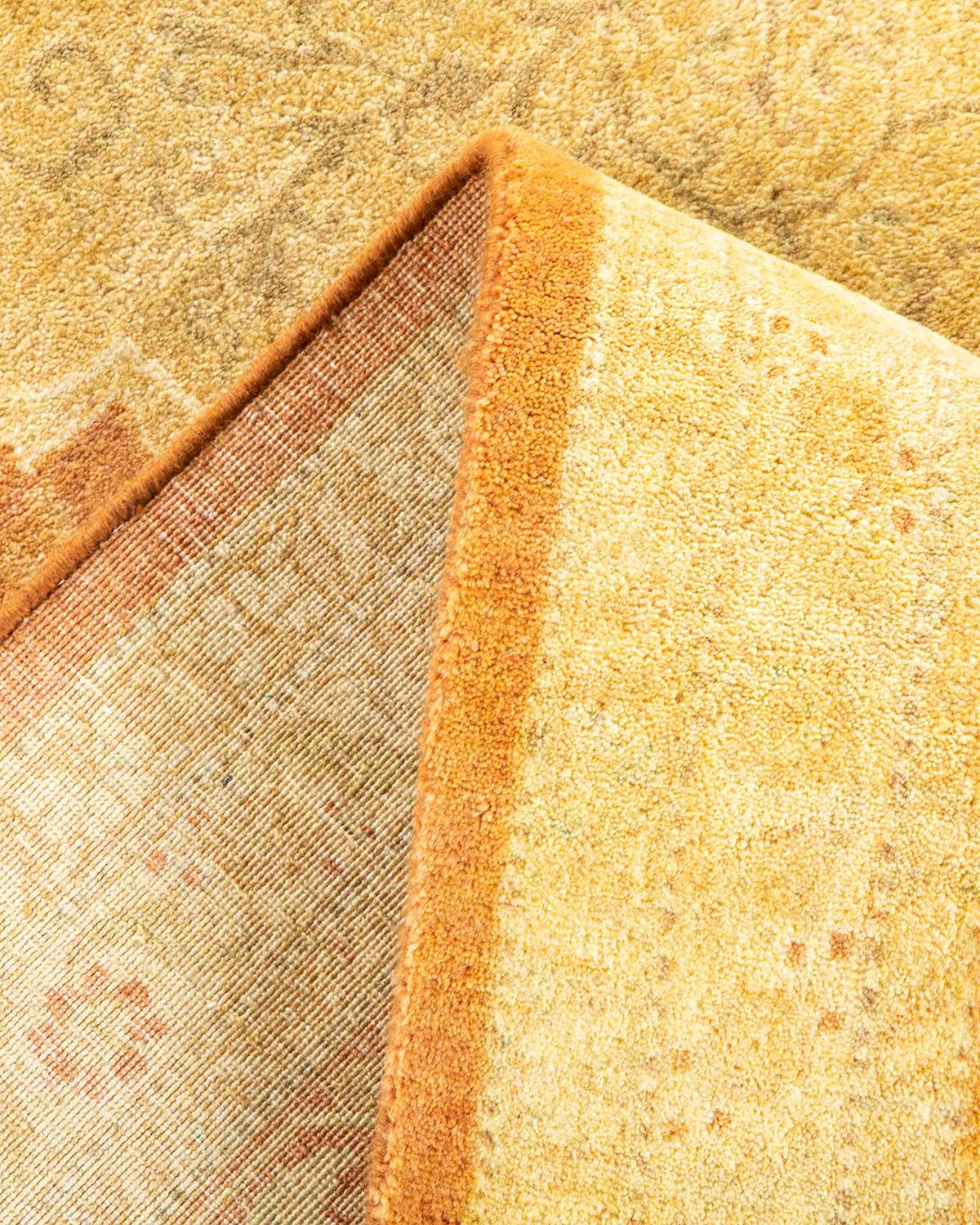 Pakistano Tappeto tradizionale Mogul arancione Hand Made unico nel suo genere in vendita