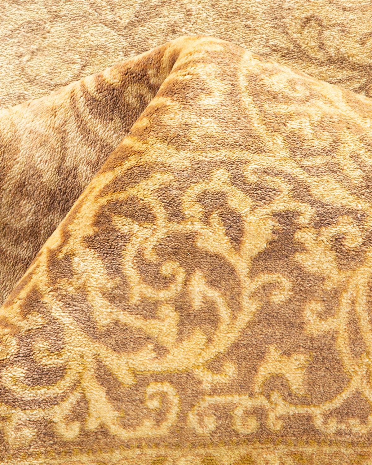 Other One-of-a-kind Hand Made Traditional Mogul Orange Area Rug For Sale