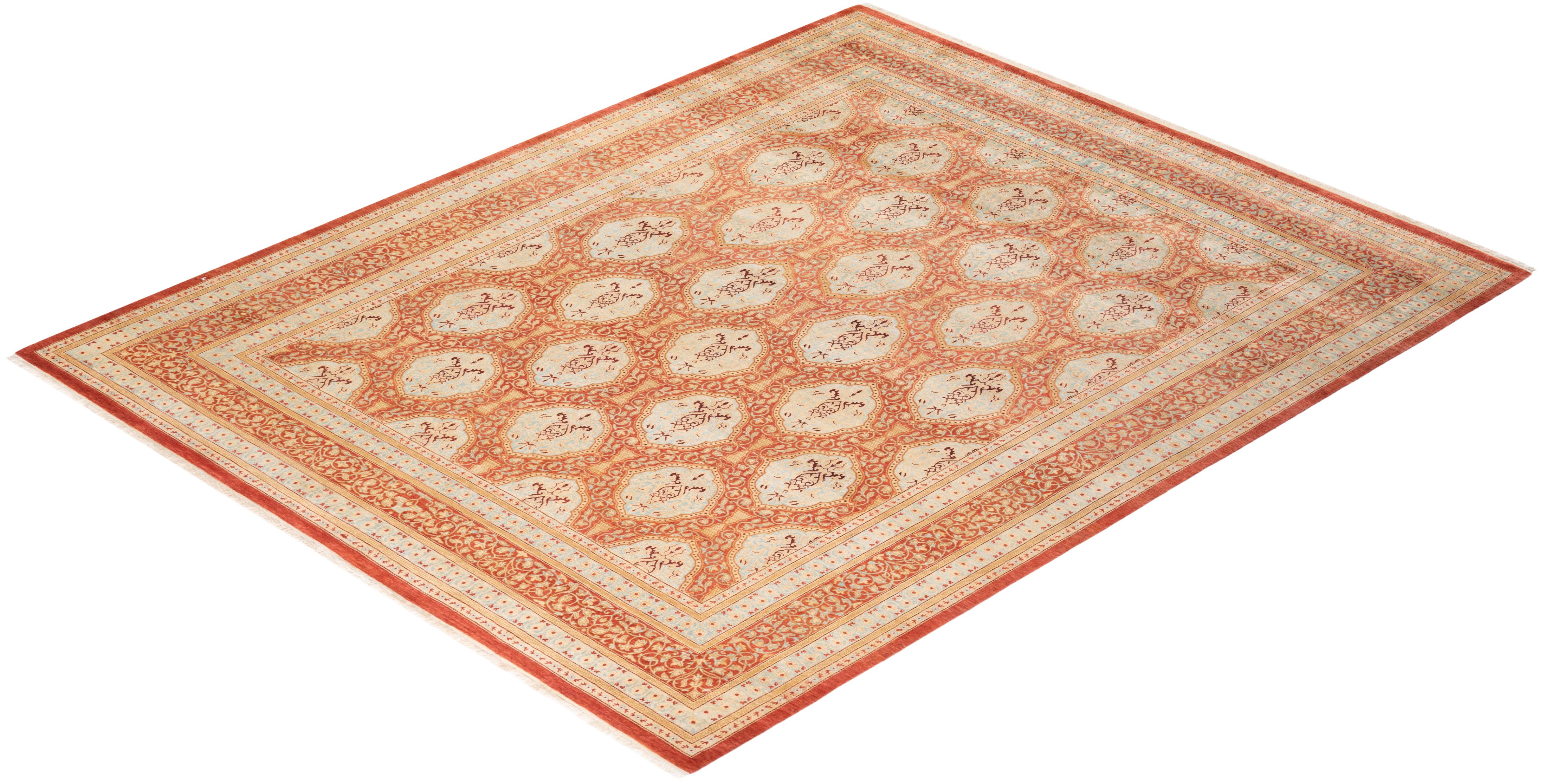 With understated palettes and allover designs, the rugs in the Mogul Collection will bring timeless sophistication to any room. Influenced by a spectrum of Turkish, Indian, and Persian designs, the artisans who handweave these wool rugs imbue
