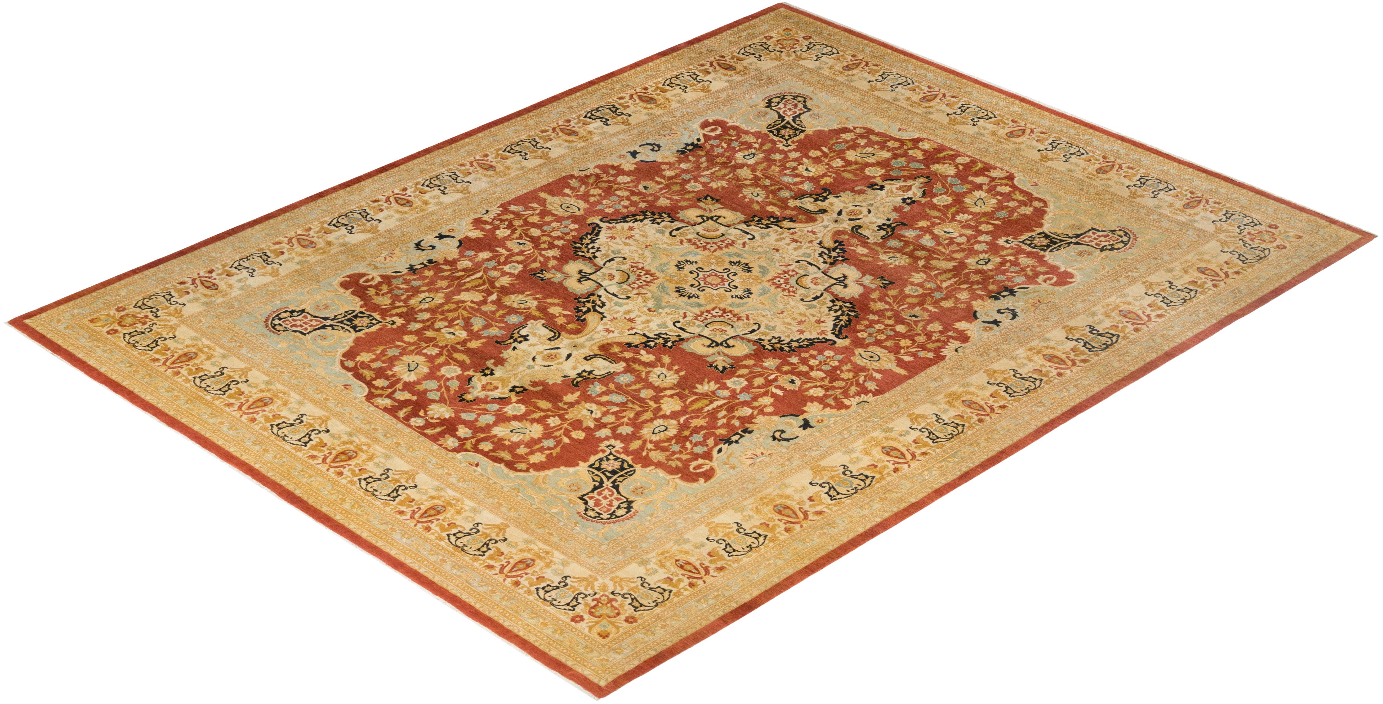 With understated palettes and allover designs, the rugs in the Mogul Collection will bring timeless sophistication to any room. Influenced by a spectrum of Turkish, Indian, and Persian designs, the artisans who handweave these wool rugs imbue