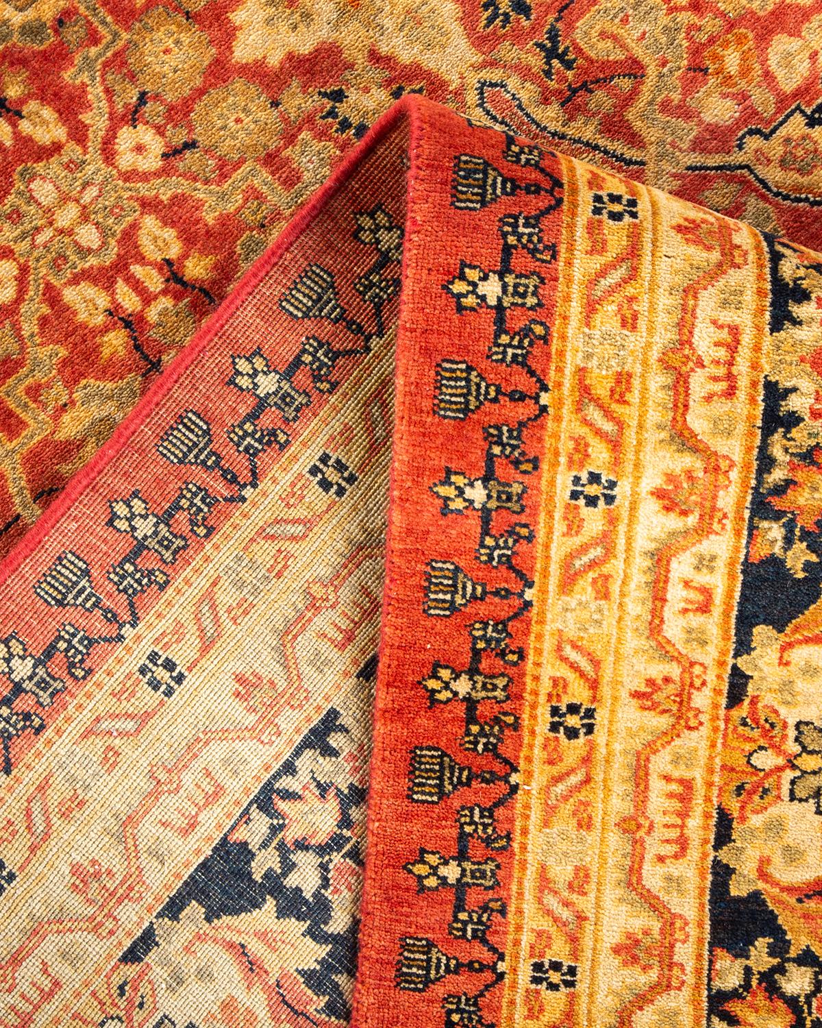 Alfombra Mogul Naranja Tradicional Hand Made Única en su Género Anudado a mano en venta