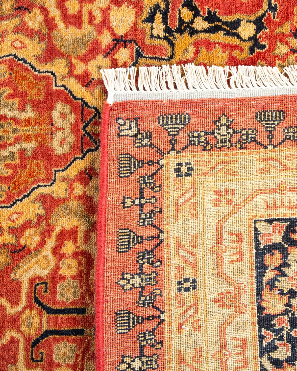 Alfombra Mogul Naranja Tradicional Hand Made Única en su Género en Nuevo estado para la venta en Norwalk, CT