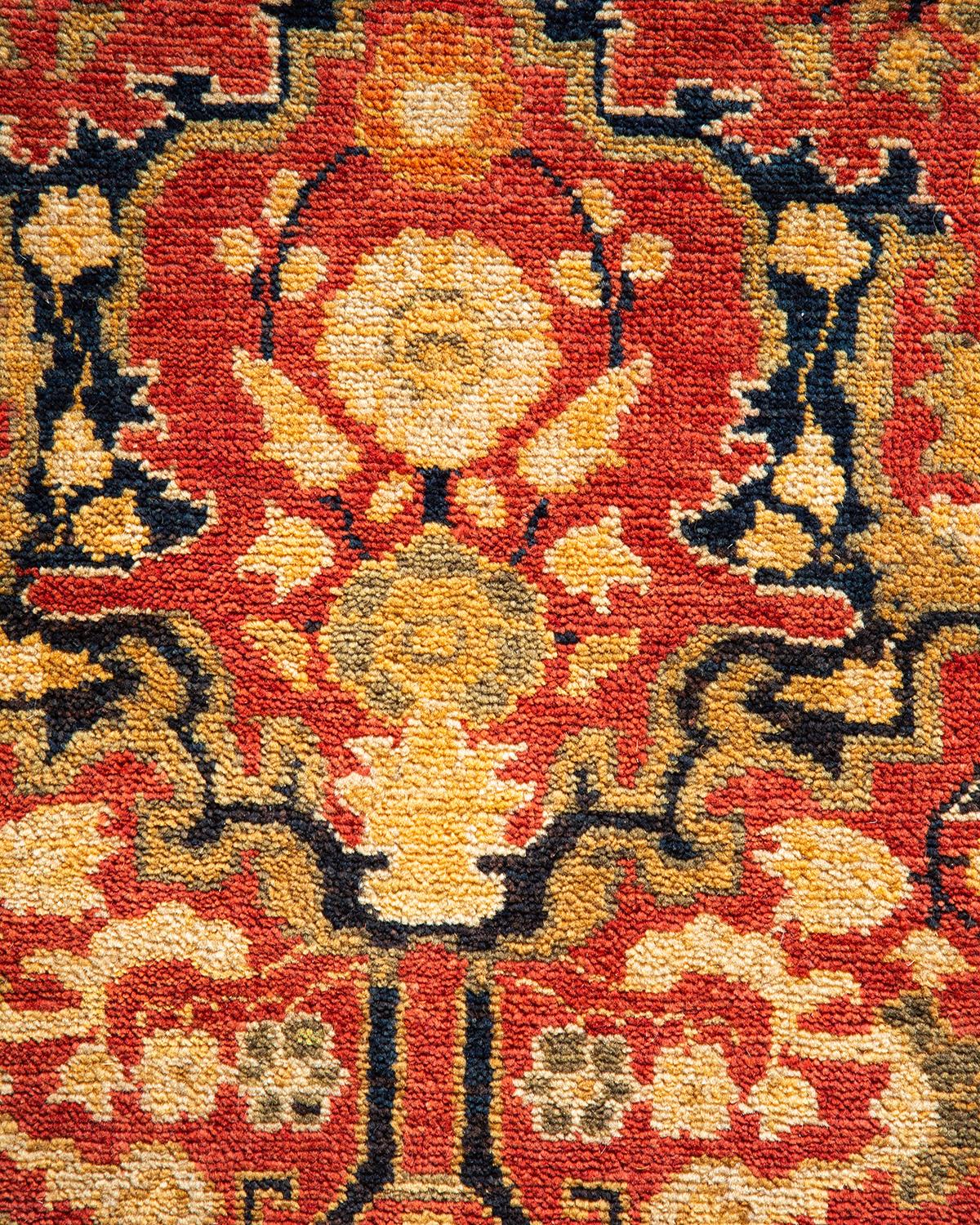 Alfombra Mogul Naranja Tradicional Hand Made Única en su Género Lana en venta