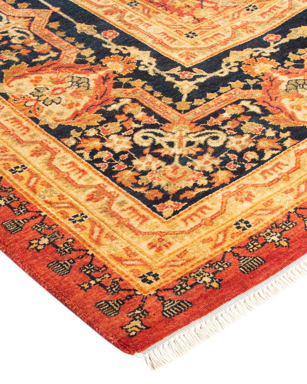 Alfombra Mogul Naranja Tradicional Hand Made Única en su Género en venta 1