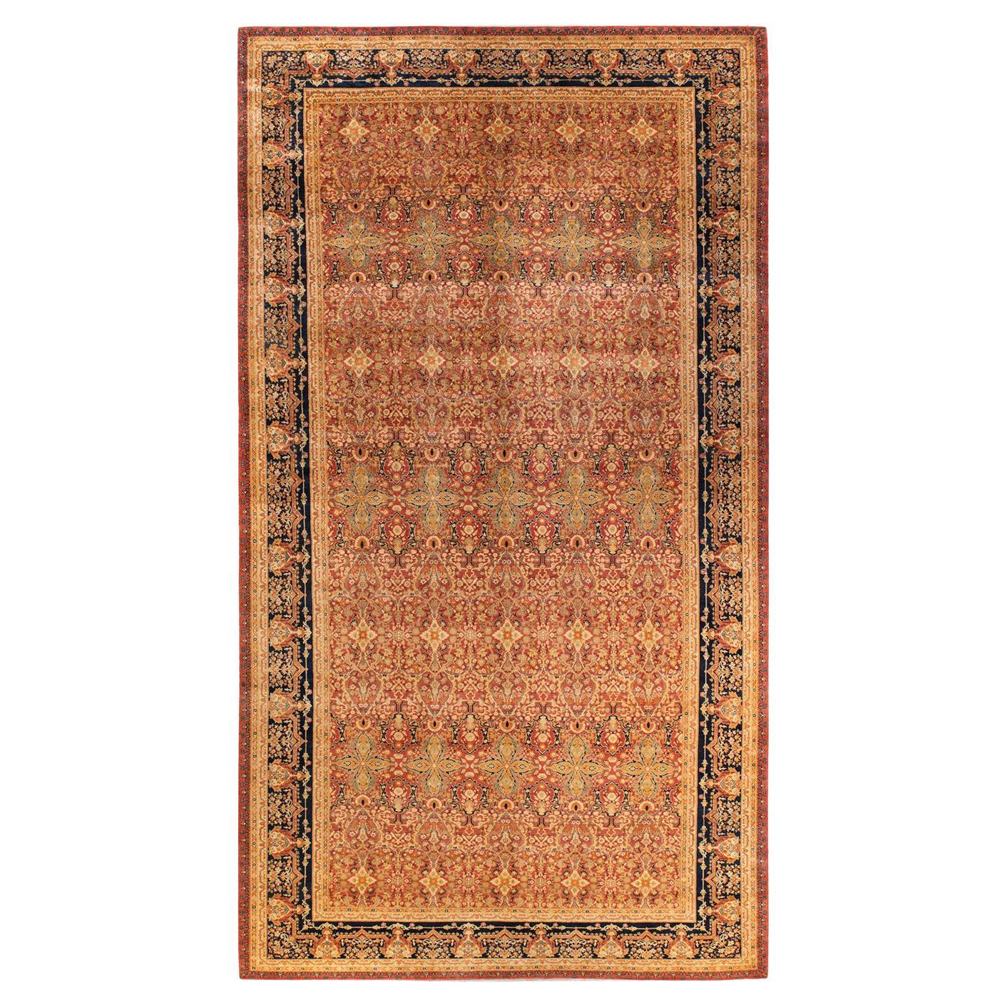 Alfombra Mogul Naranja Tradicional Hand Made Única en su Género