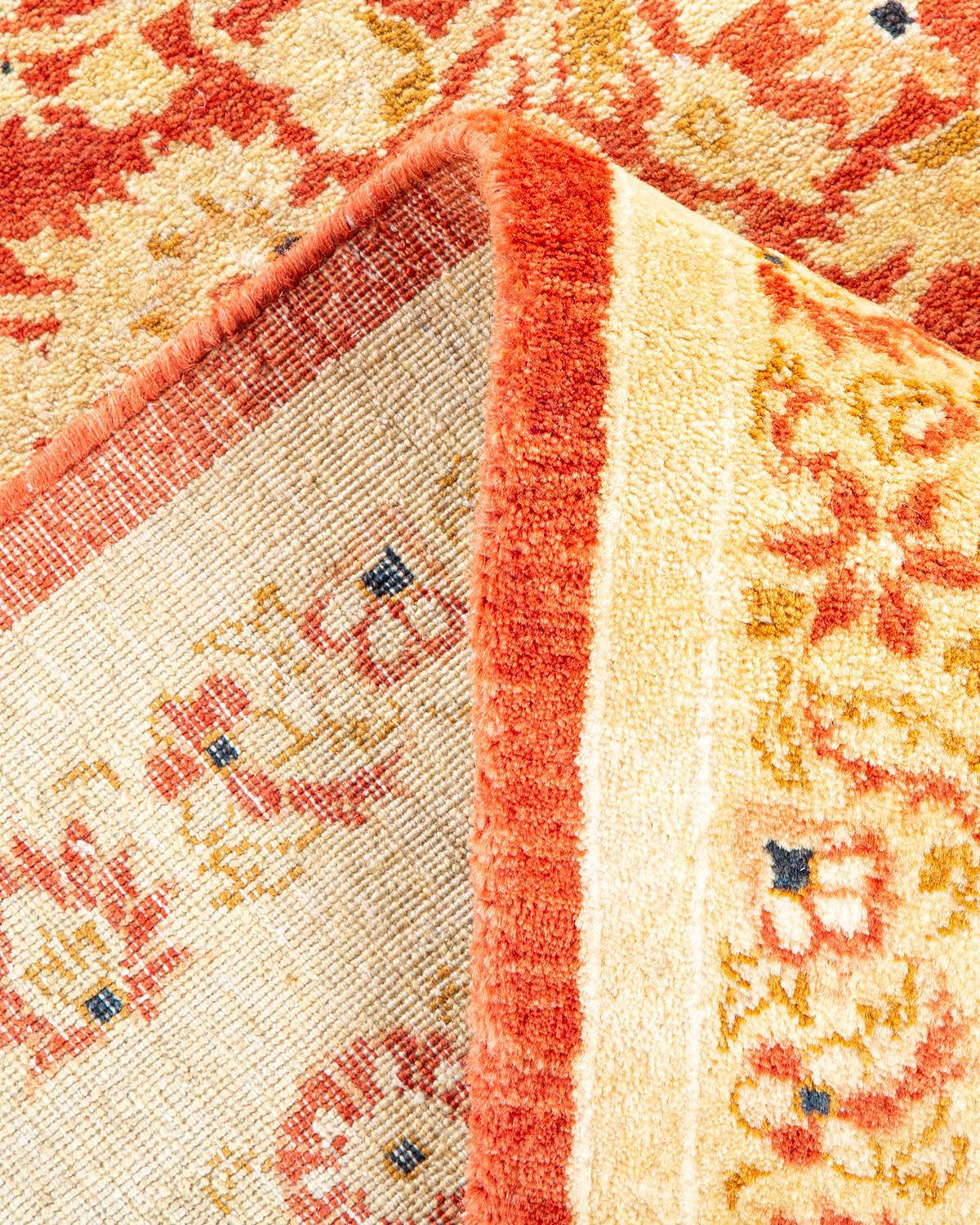 Alfombra Mogul Naranja Tradicional Hand Made Única en su Género Pakistaní en venta