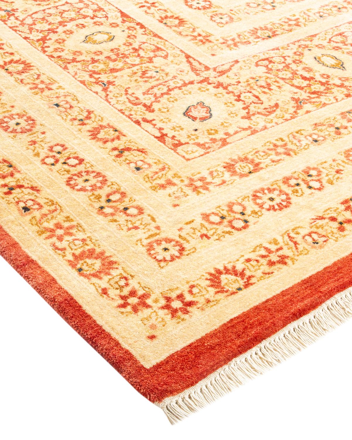 Alfombra Mogul Naranja Tradicional Hand Made Única en su Género Lana en venta