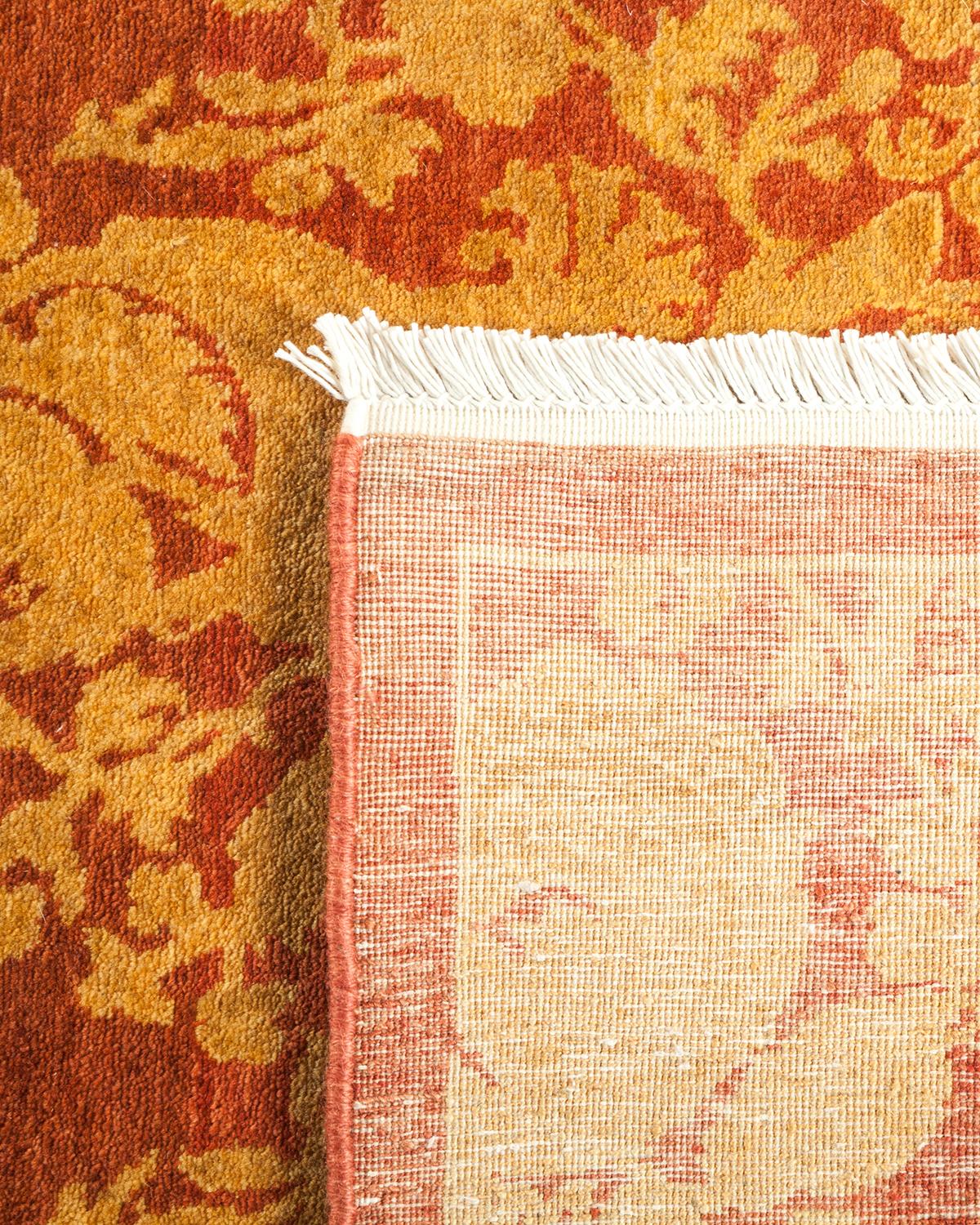 Alfombra tradicional única Hand Made Mogul rosa Anudado a mano en venta