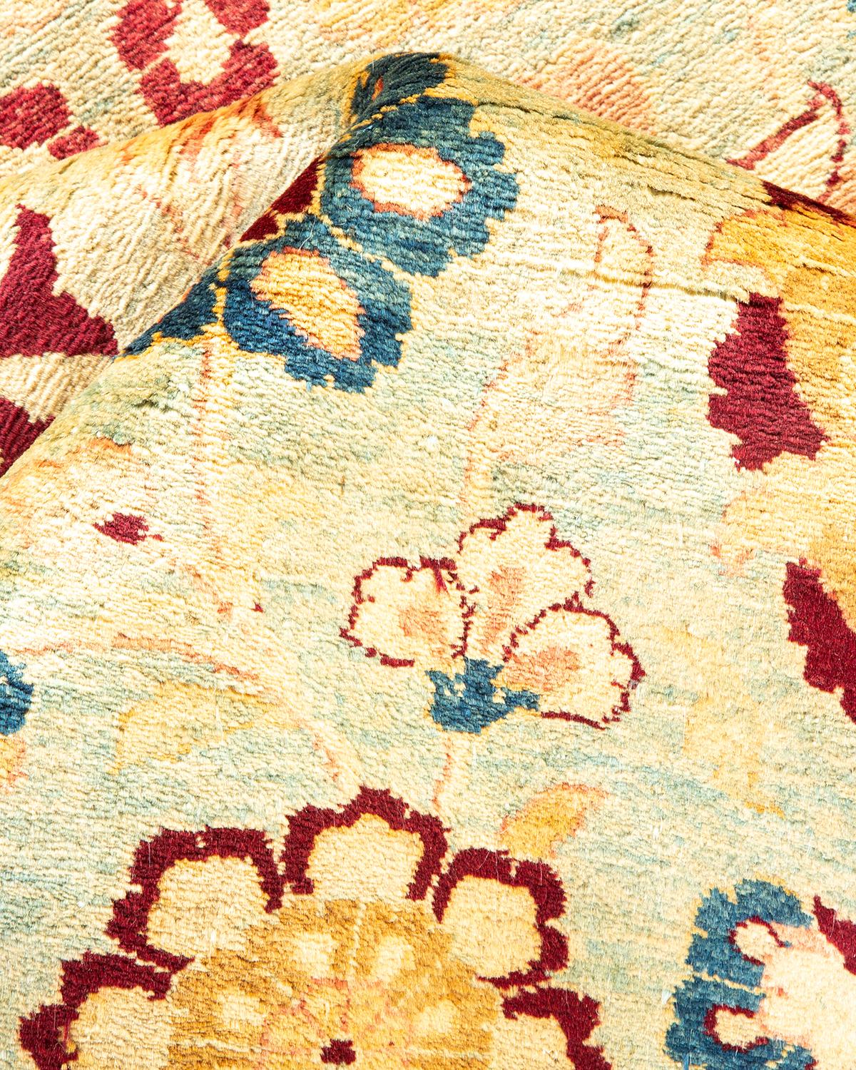 Autre Tapis Mogul traditionnel rose unique fait à la main, unique en son genre en vente