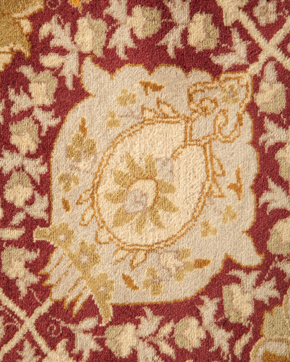 Traditioneller, handgefertigter Mogul-Rosa-Teppich, Unikat (21. Jahrhundert und zeitgenössisch) im Angebot