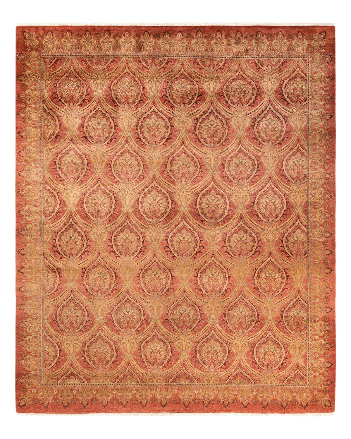 Autre Tapis Mogul traditionnel rose unique fait à la main, unique en son genre en vente