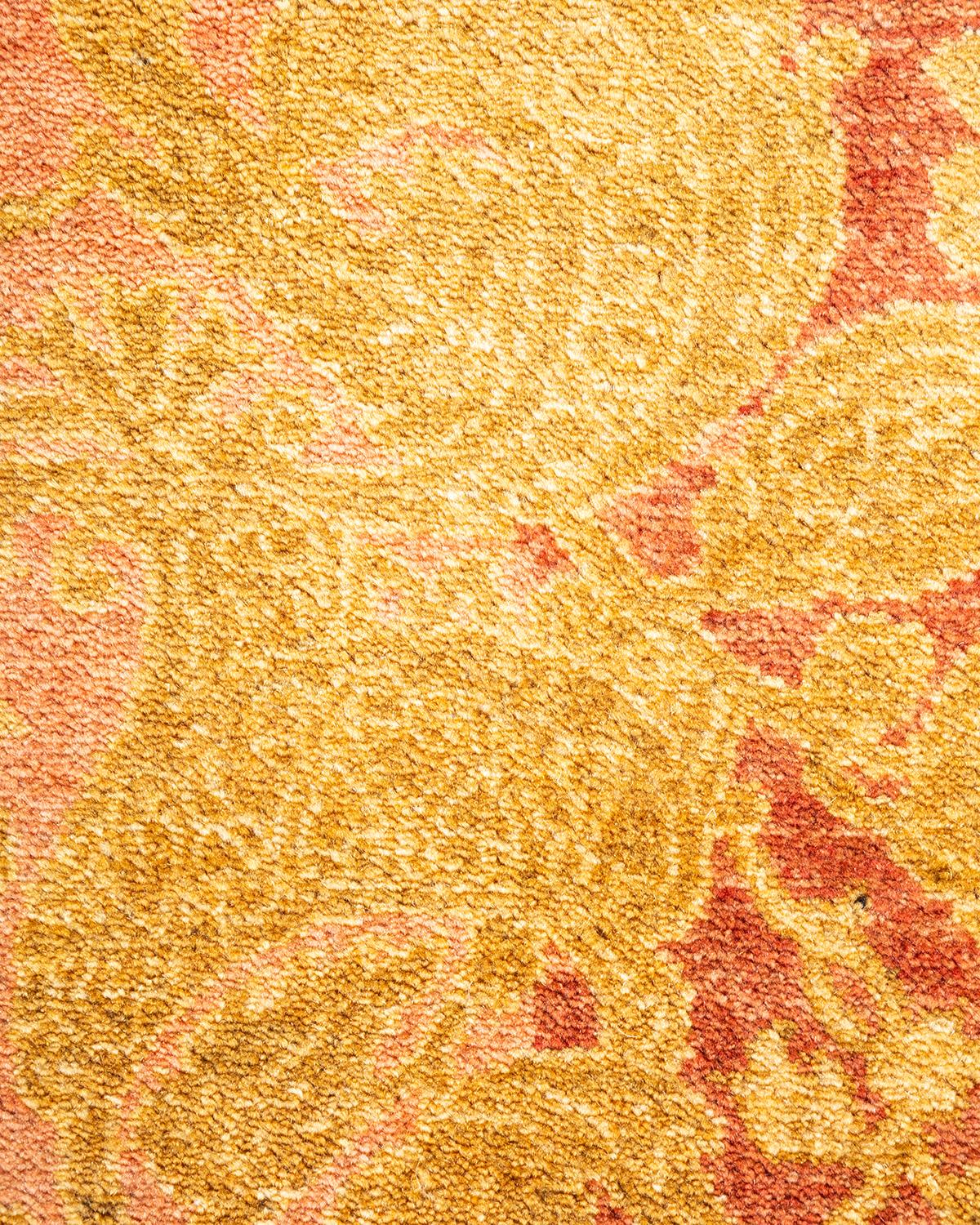 Laine Tapis traditionnel rose moghol unique fait à la main, unique en son genre en vente
