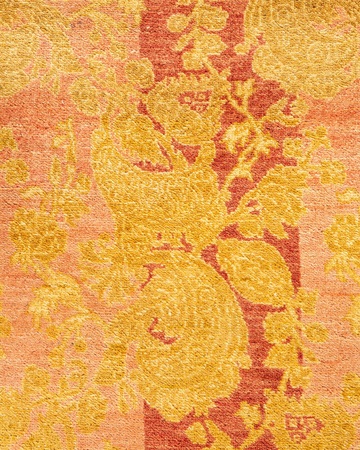 Alfombra tradicional única Hand Made Mogul rosa Siglo XXI y contemporáneo en venta