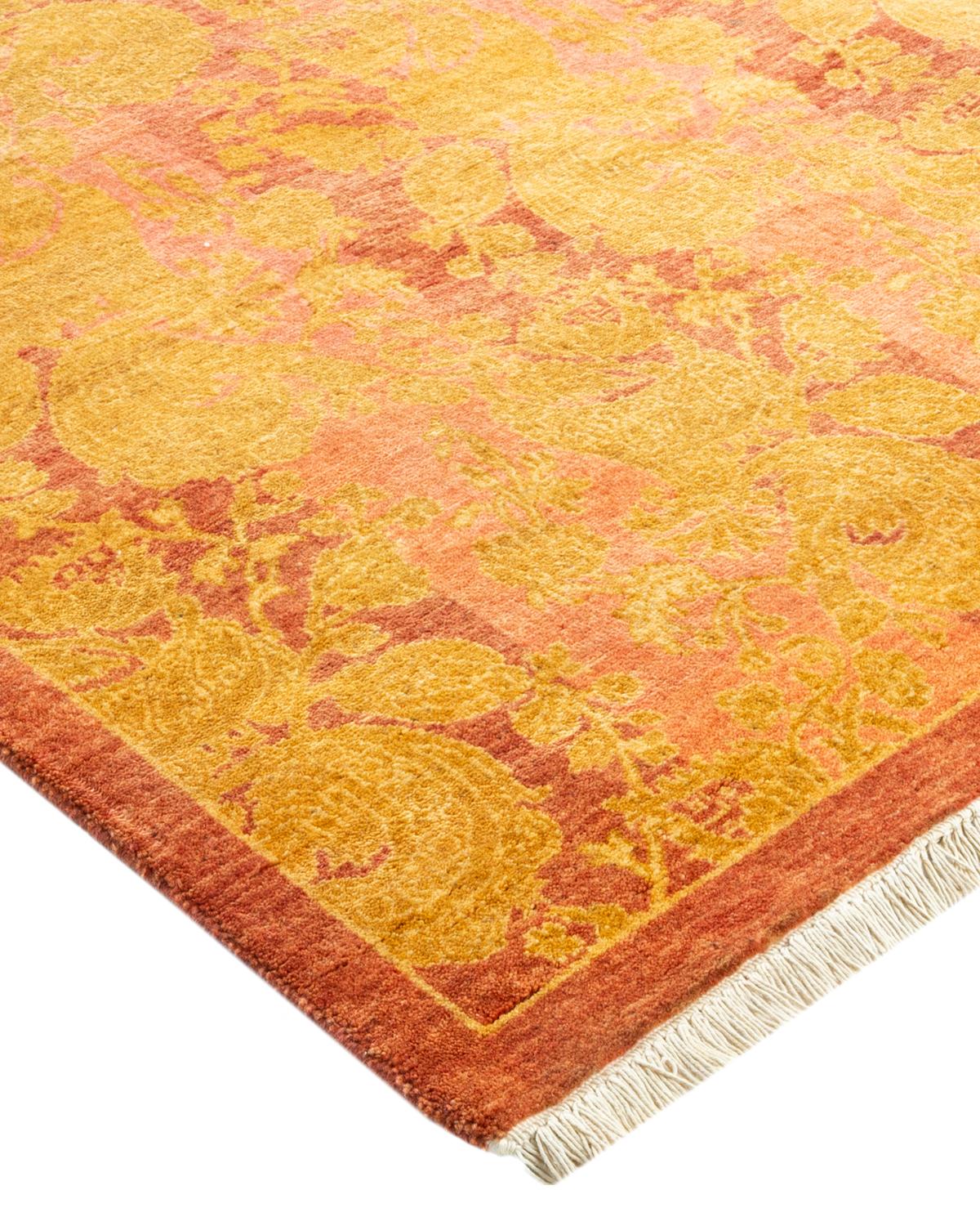 Alfombra tradicional única Hand Made Mogul rosa Lana en venta